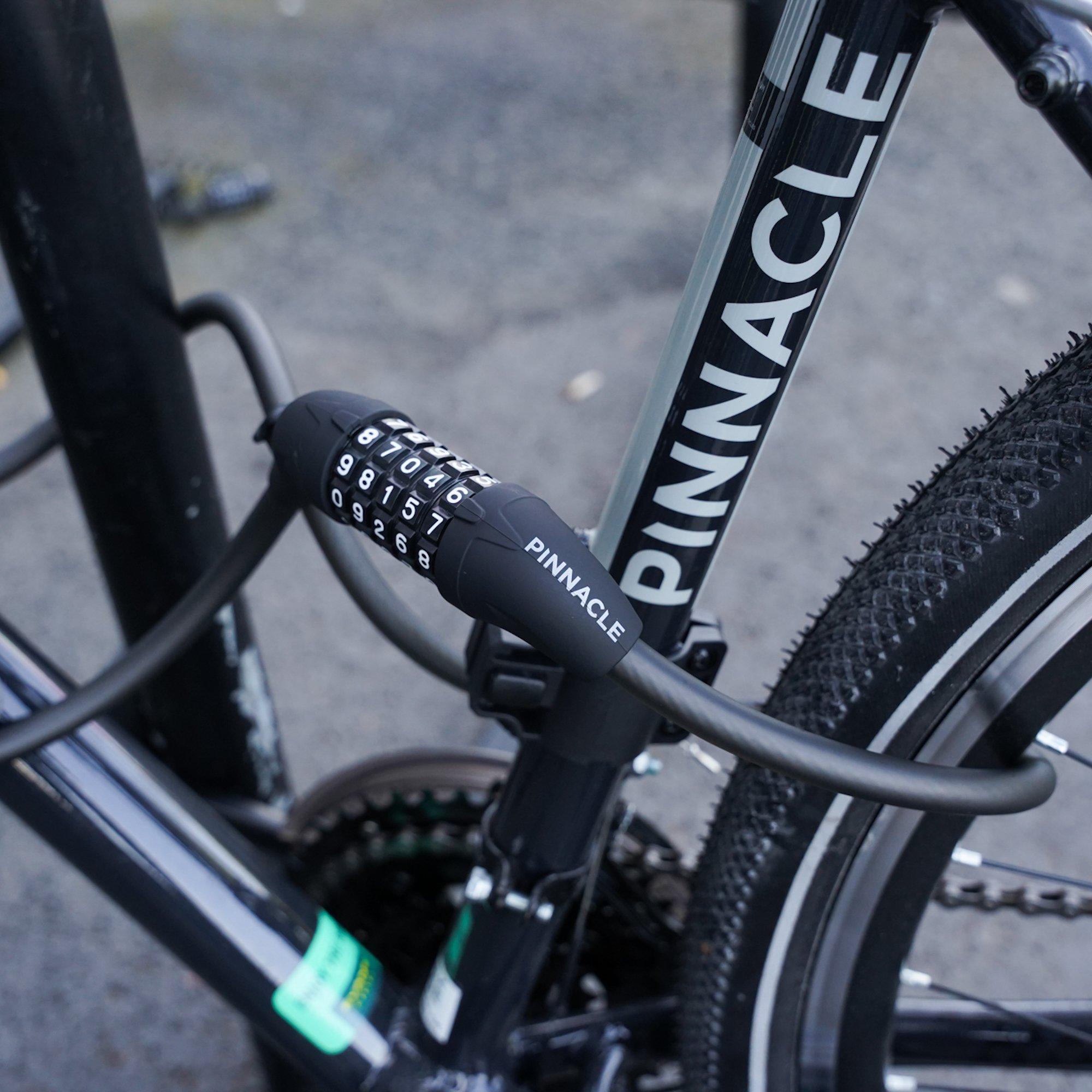 Black - Pinnacle - Combination Cable Lock (with bracket) - 6