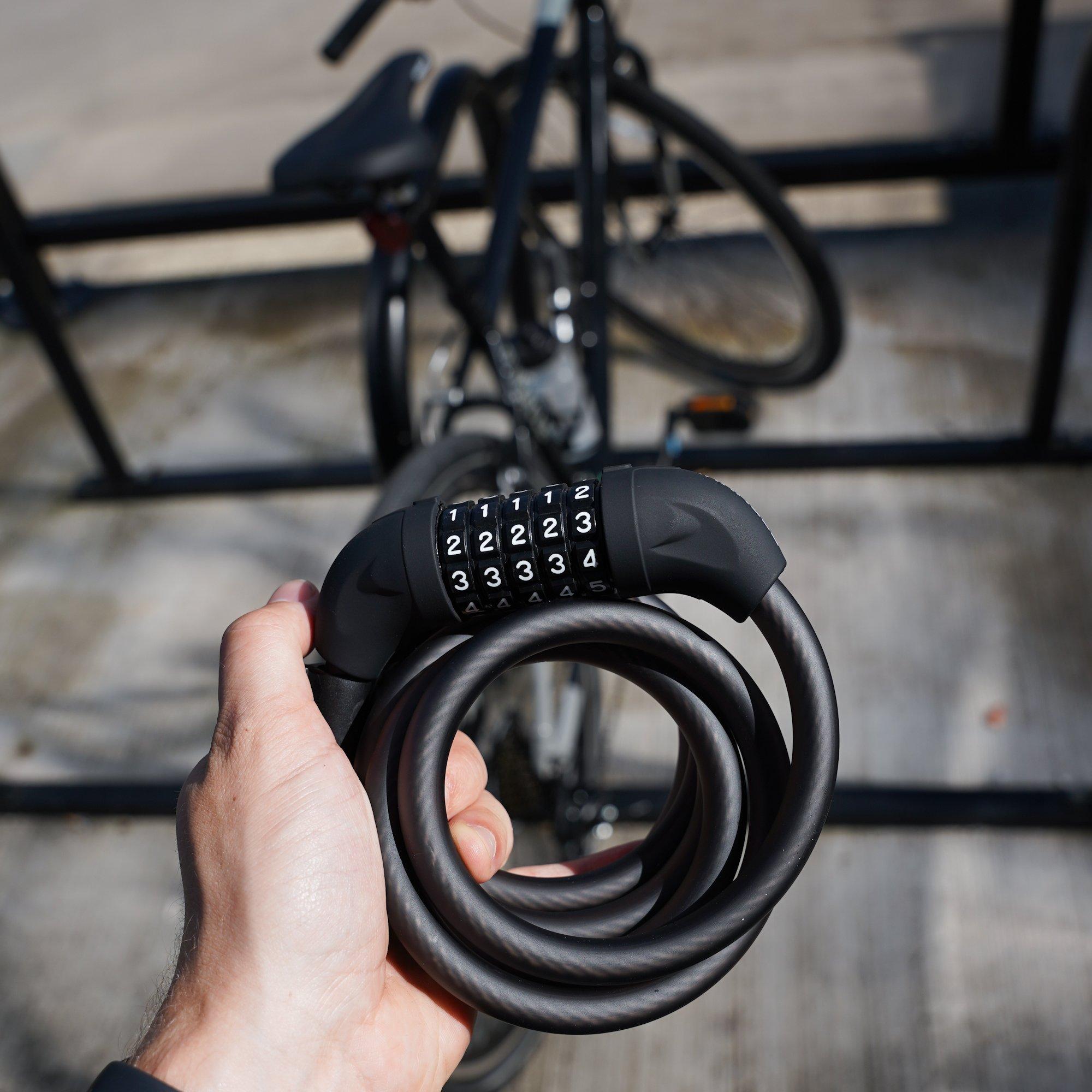 Black - Pinnacle - Combination Cable Lock (with bracket) - 7