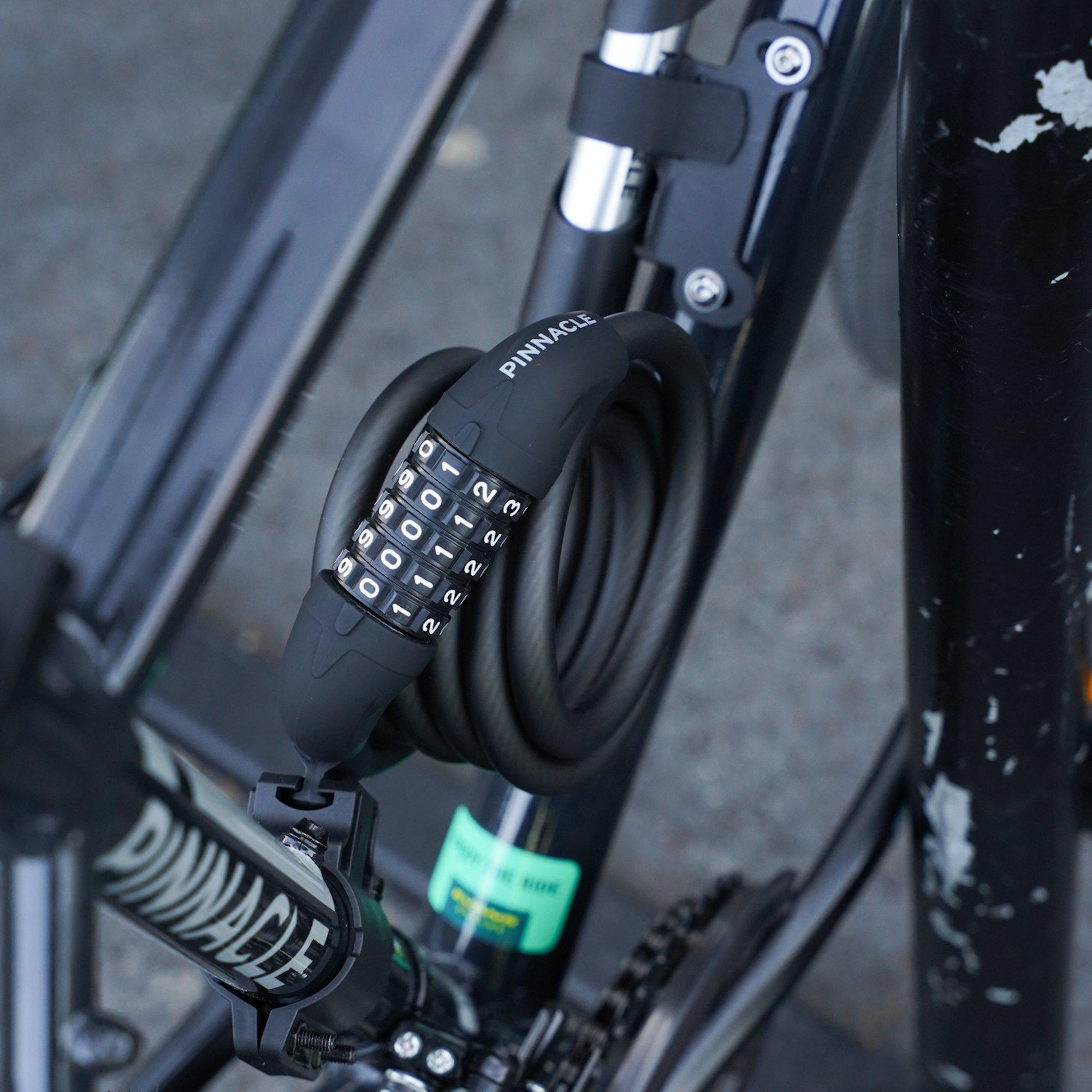 Black - Pinnacle - Combination Cable Lock (with bracket) - 8