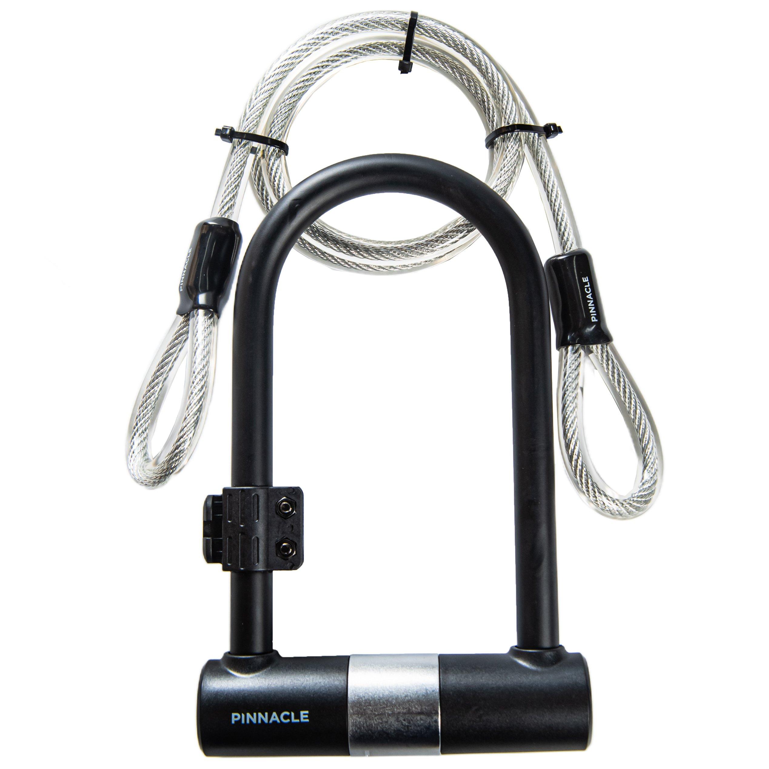 Black - Pinnacle - Bike D Lock With Extension Cable - 1