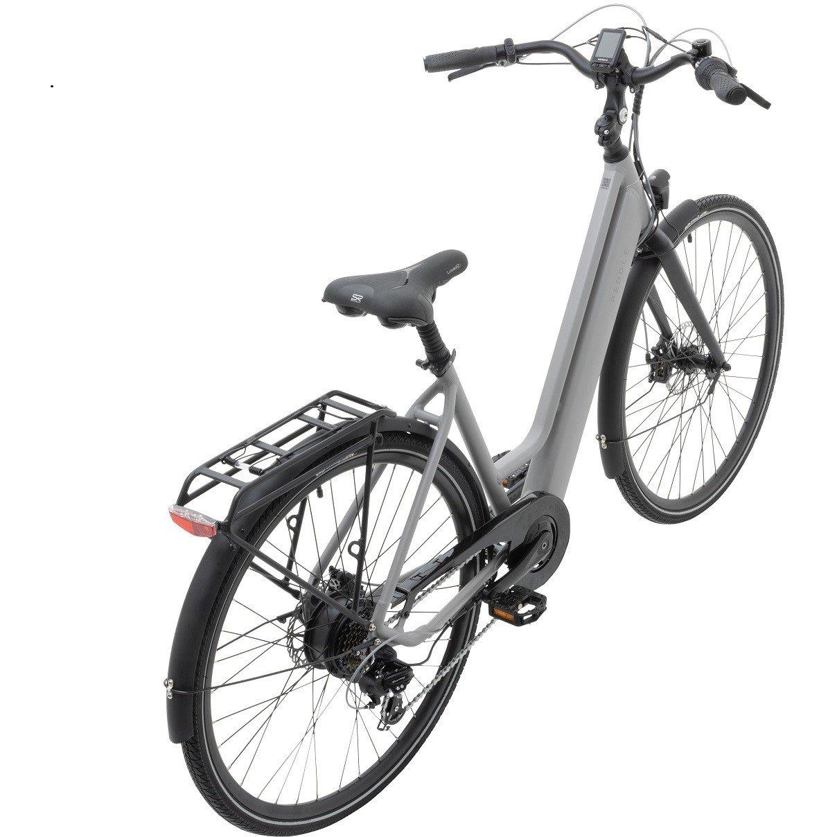 Grey - Peddle - STEP Electric Low Step Hybrid Bike - 12