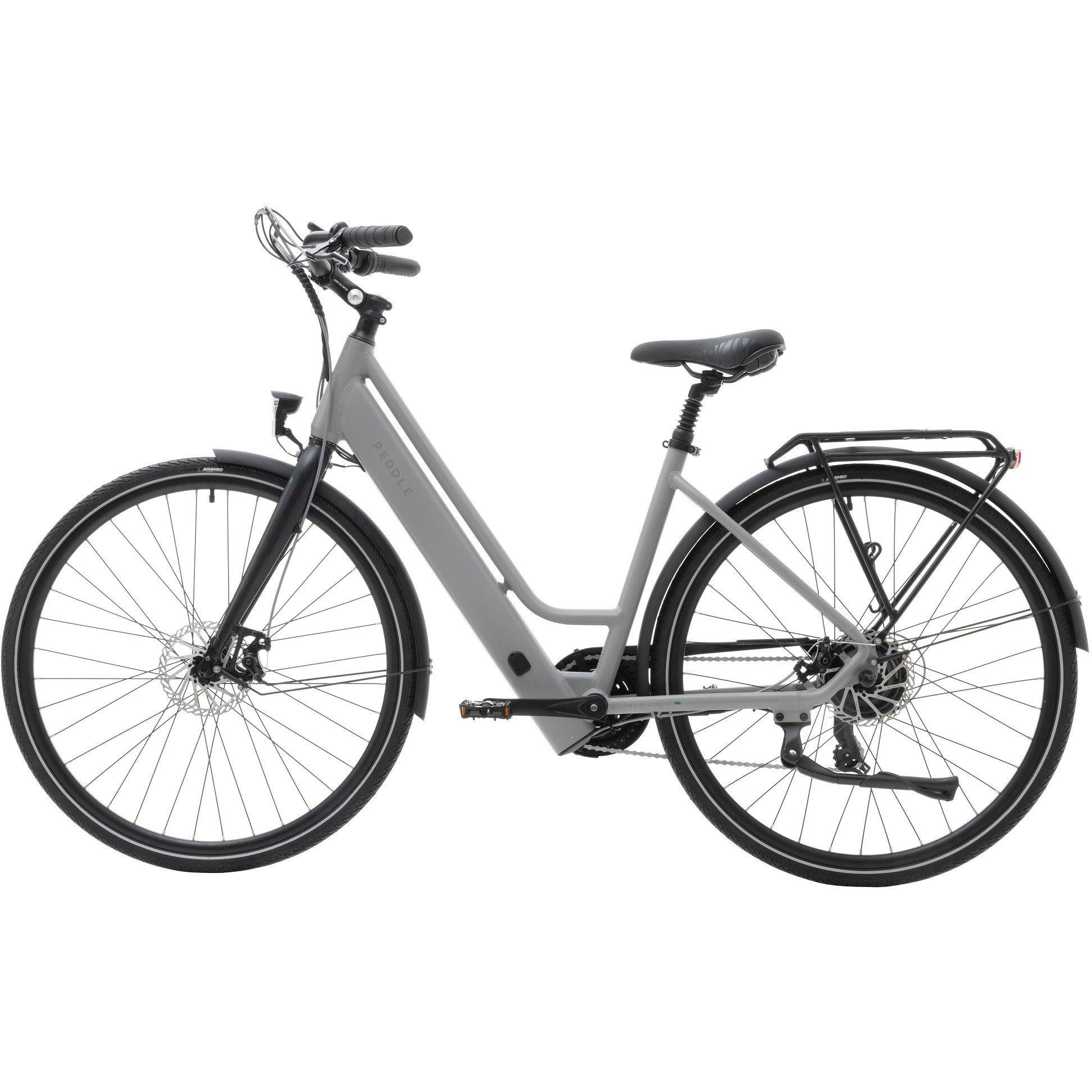 Grey - Peddle - STEP Electric Low Step Hybrid Bike - 3