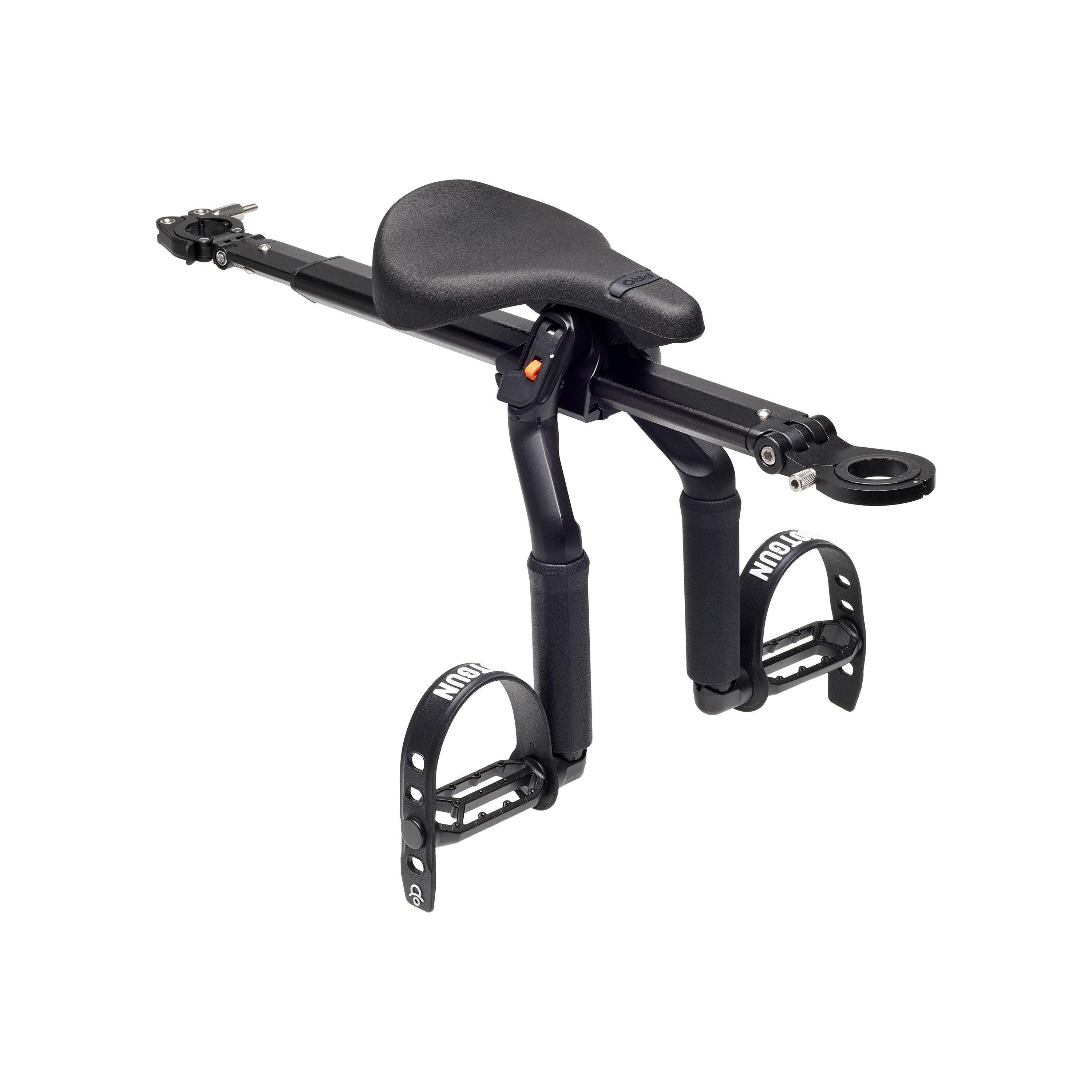 Black - Kids Ride Shotgun - Kid Ride Shotgun Pro II Child Bike Seat + Handlebars Combo - 2