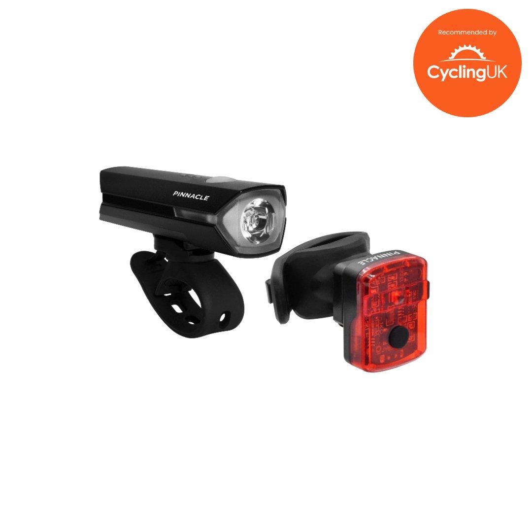 Black - Pinnacle - USB Multifunction Bike Light Set - 1