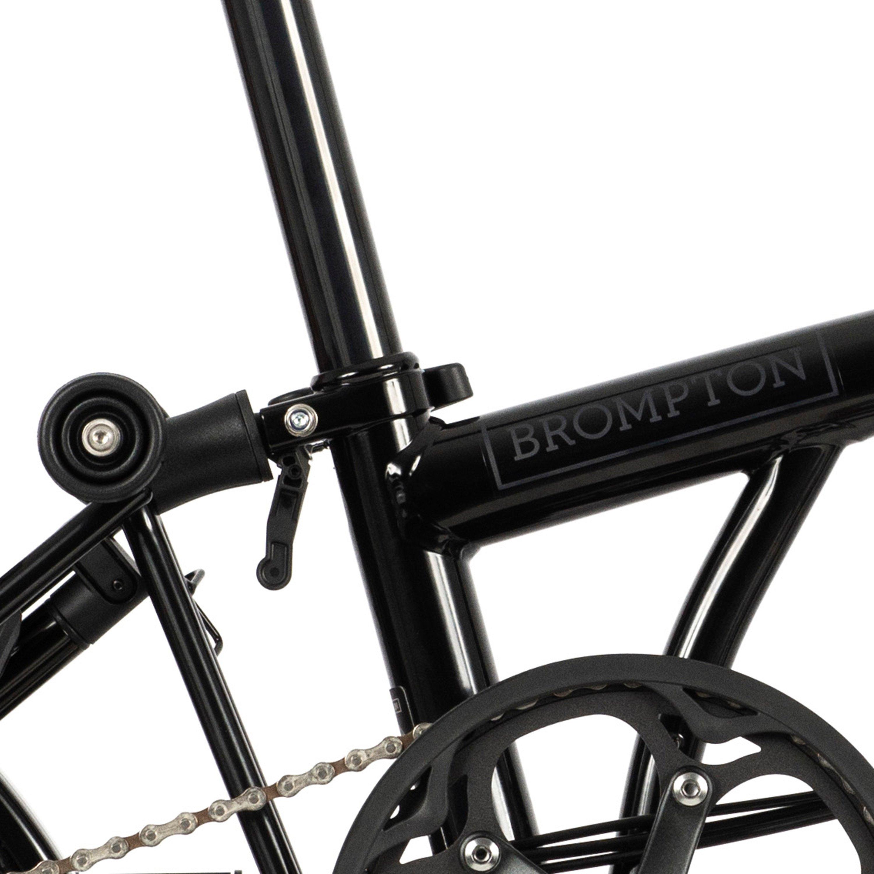 Gloss Black - Brompton - C Line 6-speed - Mid Handlebar - Folding Bike - 3