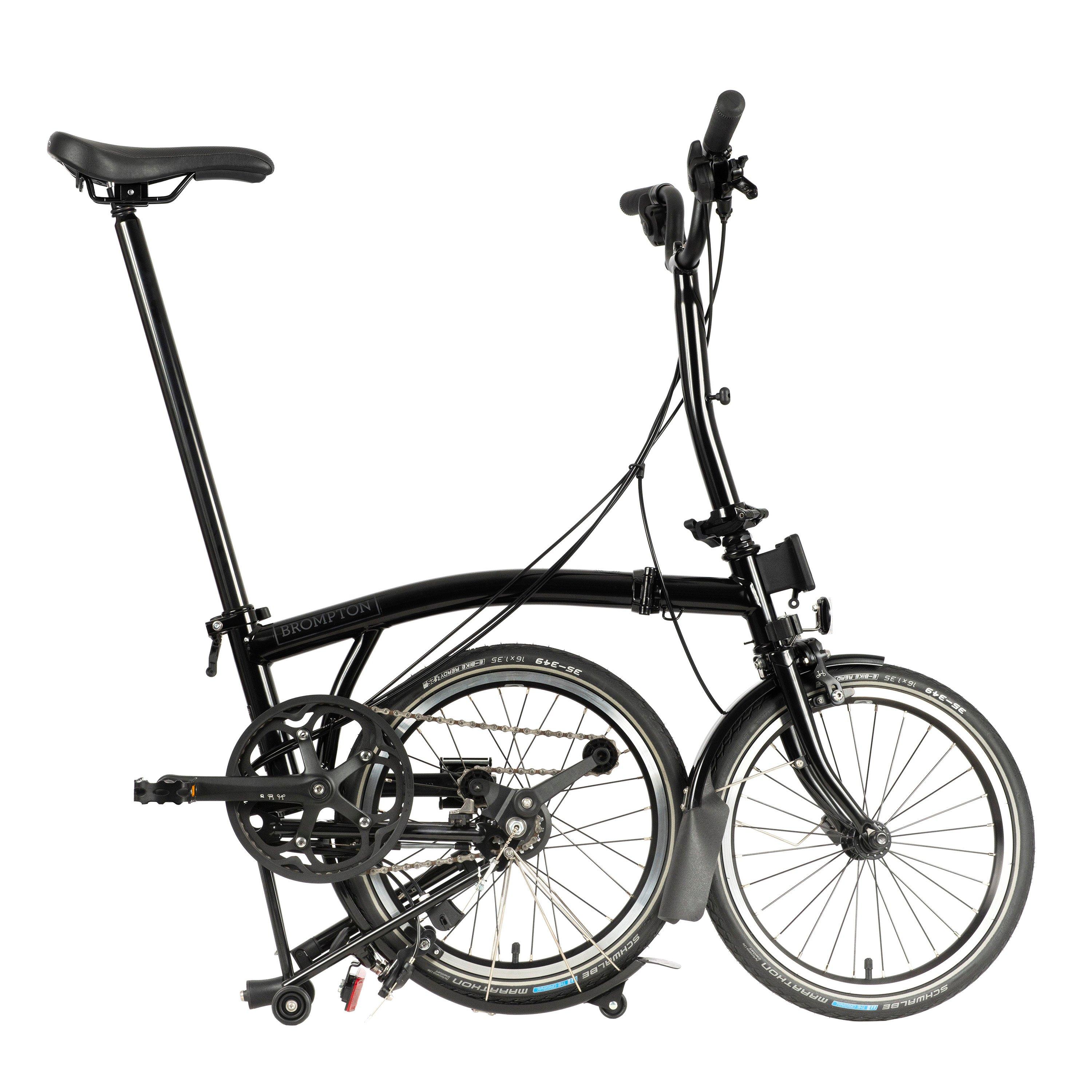 Gloss Black - Brompton - C Line 6-speed - Mid Handlebar - Folding Bike - 6