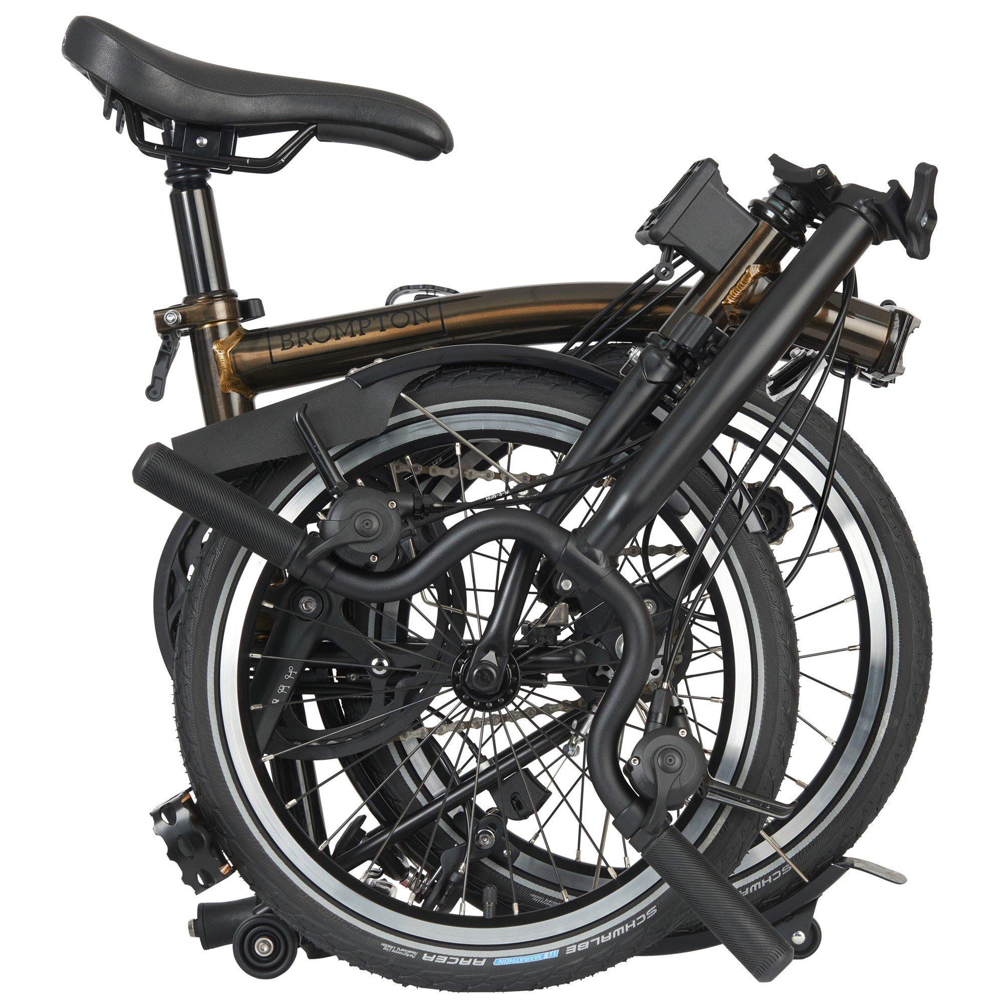 Black Lacquer - Brompton - C Line 6-speed - Mid Handlebar - Folding Bike - 3
