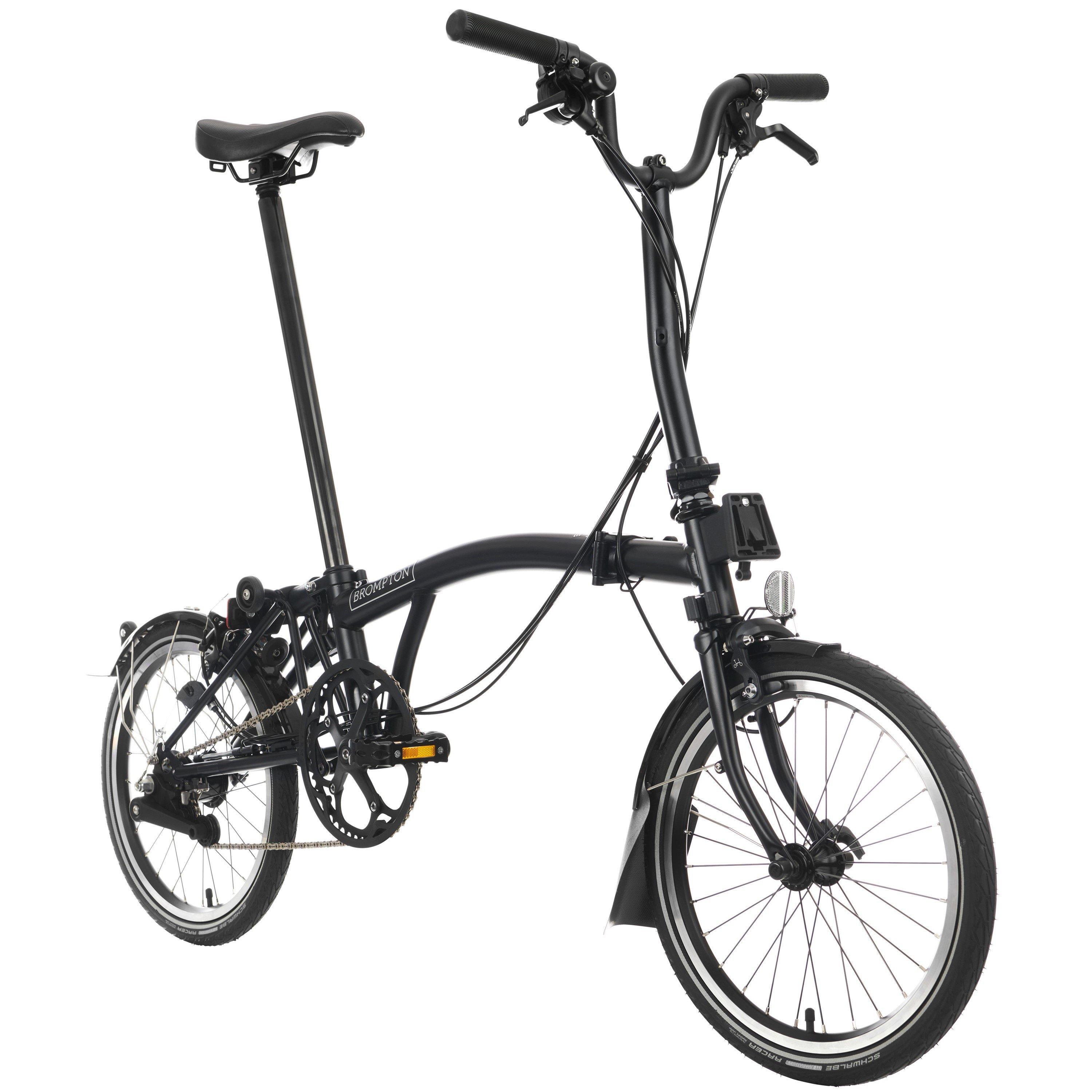Matt Black - Brompton - C Line 6-speed - Mid Handlebar - Folding Bike - 2