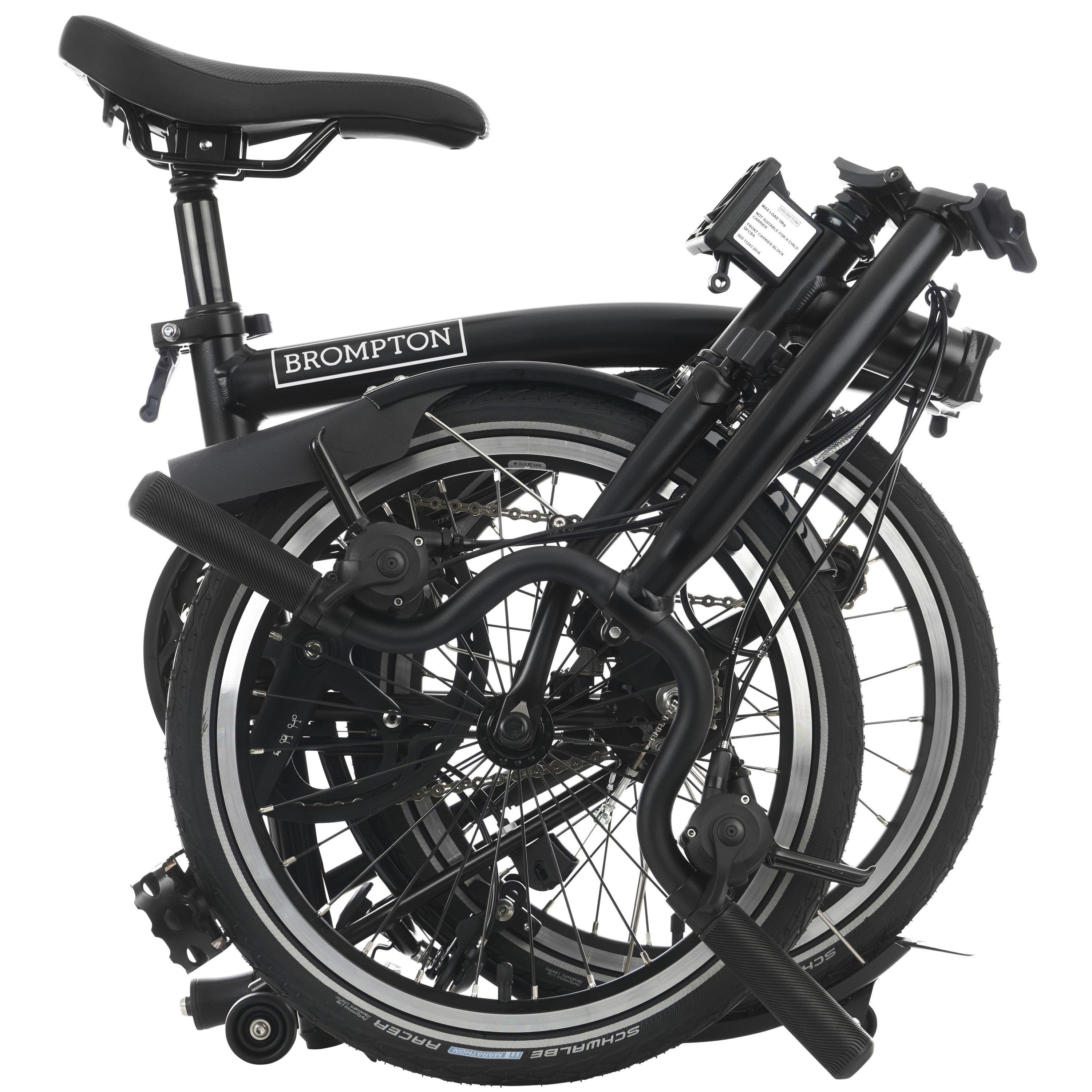 Matt Black - Brompton - C Line 6-speed - Mid Handlebar - Folding Bike - 4