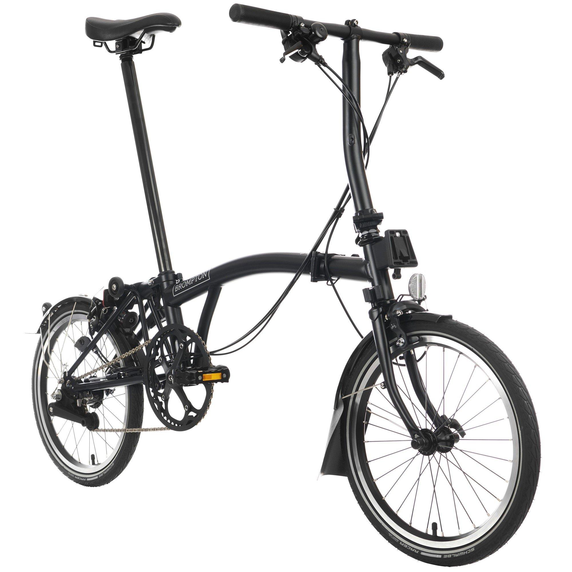 Matt Black - Brompton - C Line 6-speed - Low Handlebar - Folding Bike - 2