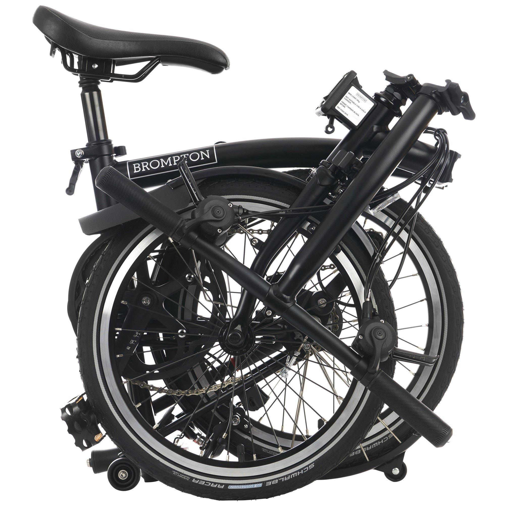 Matt Black - Brompton - C Line 6-speed - Low Handlebar - Folding Bike - 3