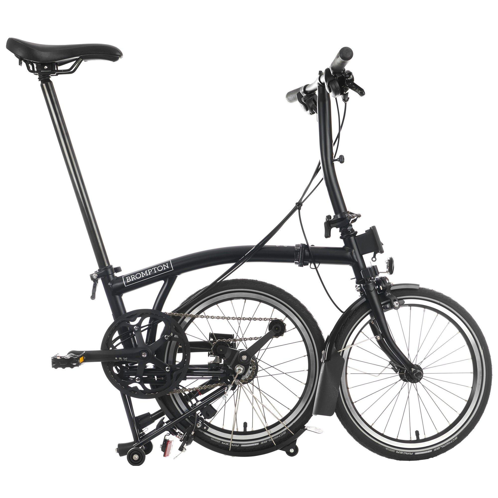 Matt Black - Brompton - C Line 6-speed - Low Handlebar - Folding Bike - 4