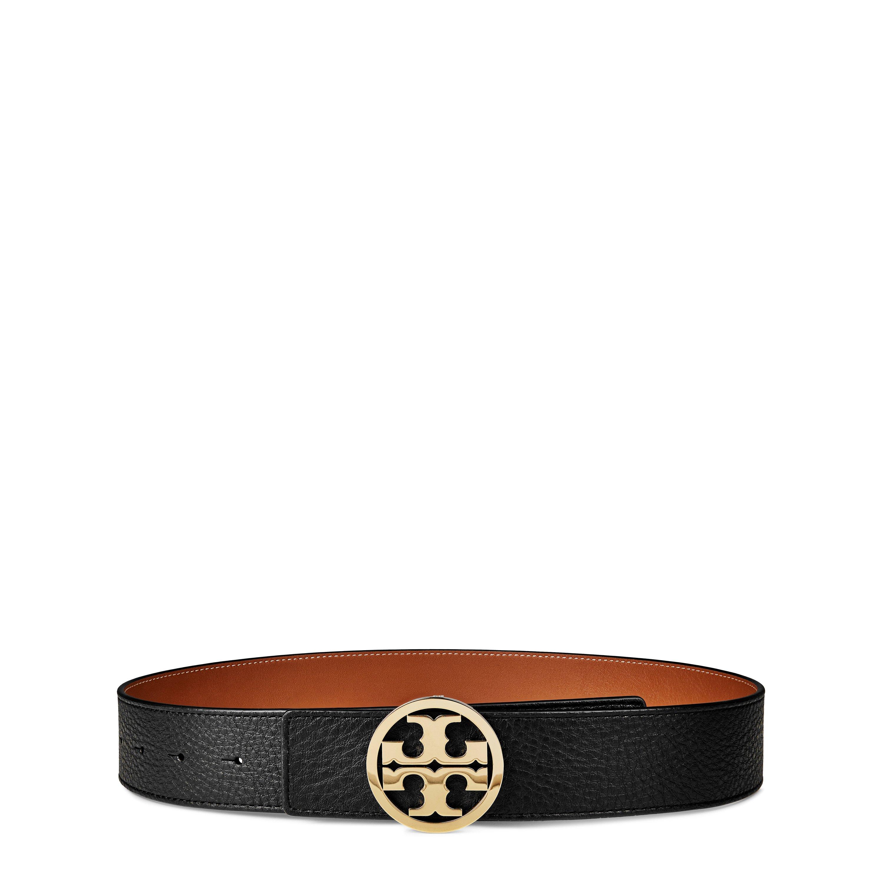 Tory Burch Miller Reversible Belt - Black - Medium