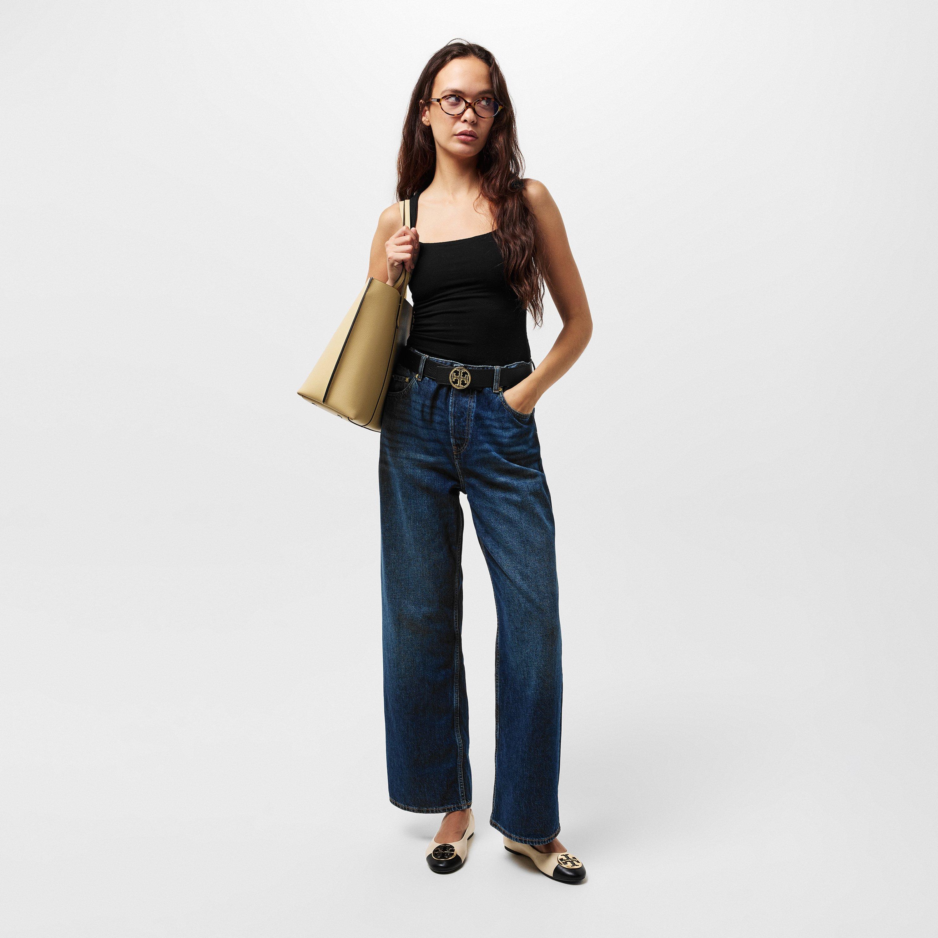 Black - Tory Burch - Miller Reversible Belt - 4