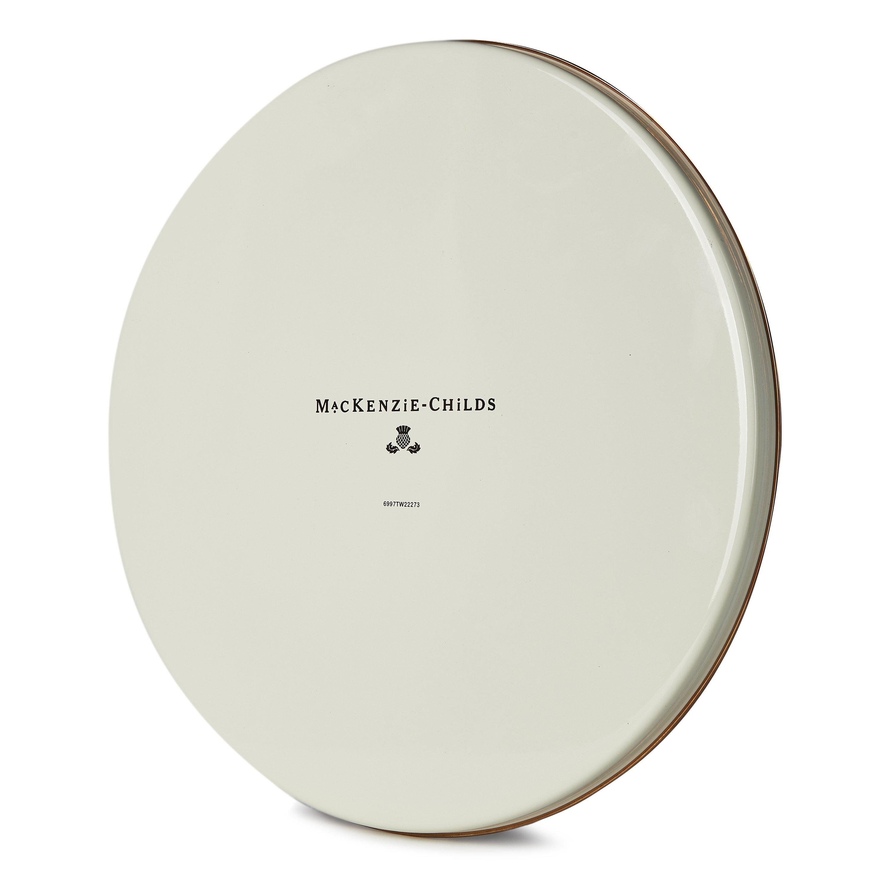 Blue - MacKenzie-Childs - Royal Check Round Tray - 2