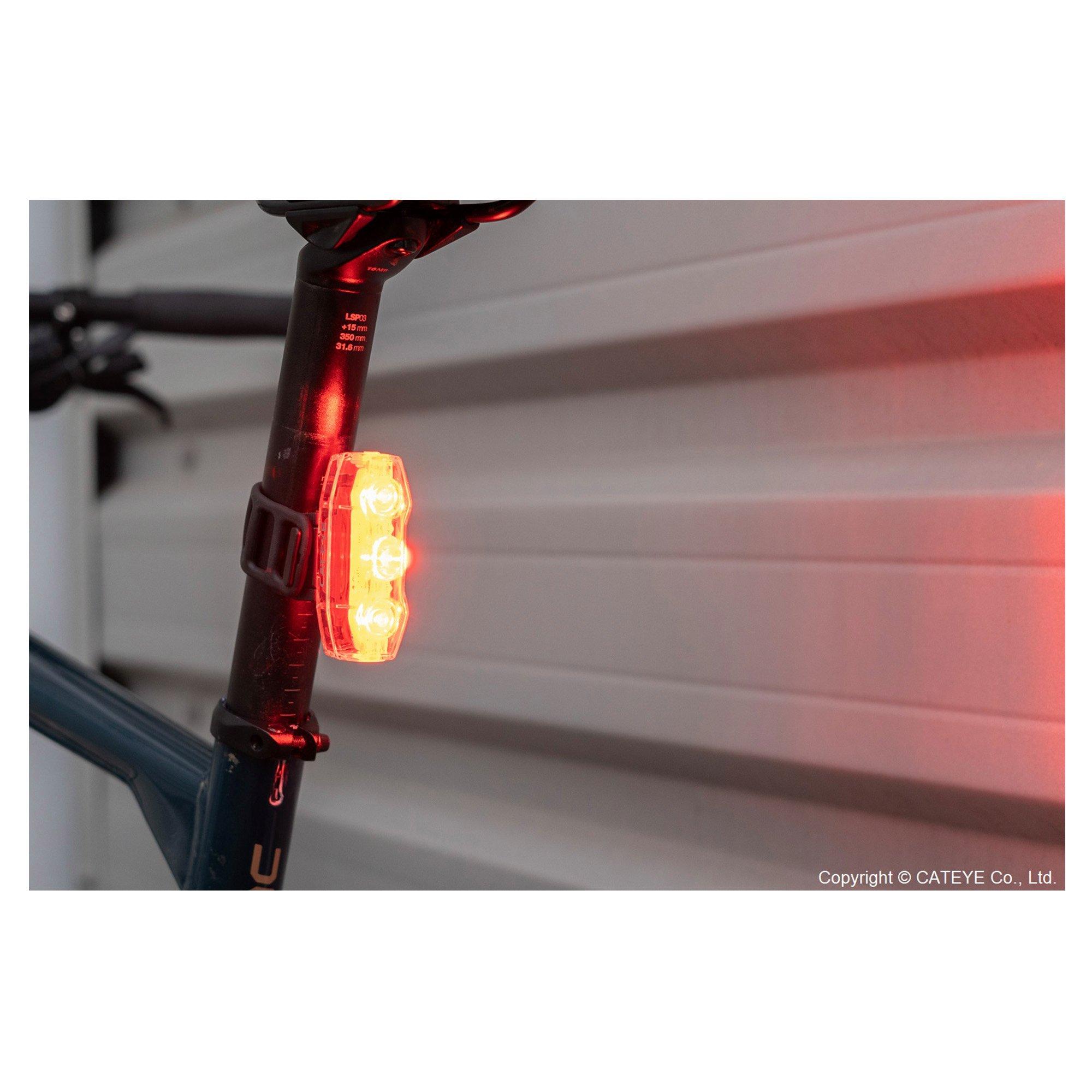 Rood - Cateye - VIZ 300 Rear Bike Light - 4
