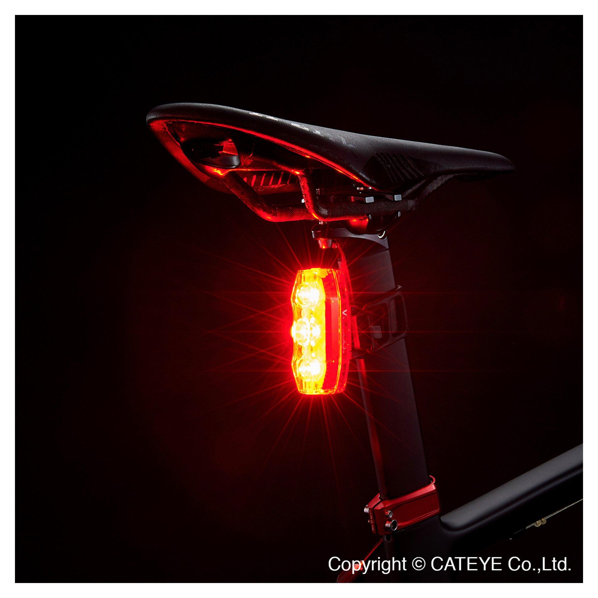 Rood - Cateye - VIZ 300 Rear Bike Light - 6