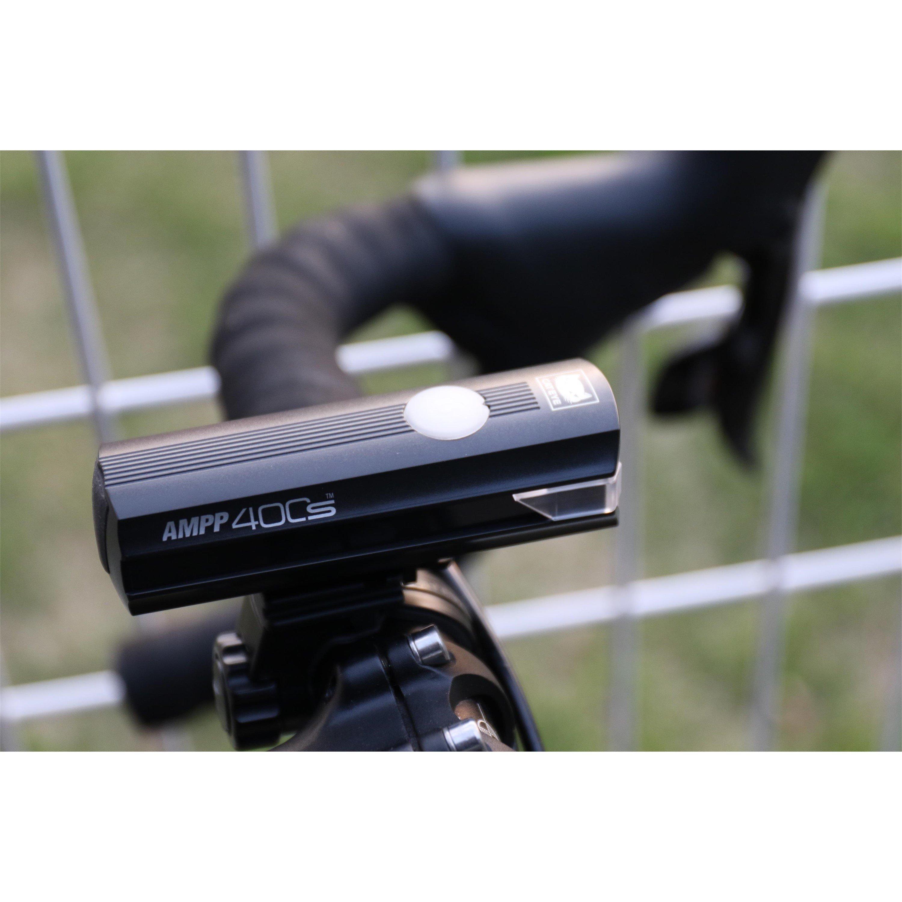 Zwart - Cateye - AMPP400S Bike Light Set - 4