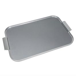 Kaymet Ribbed Metal Tray with Handles
