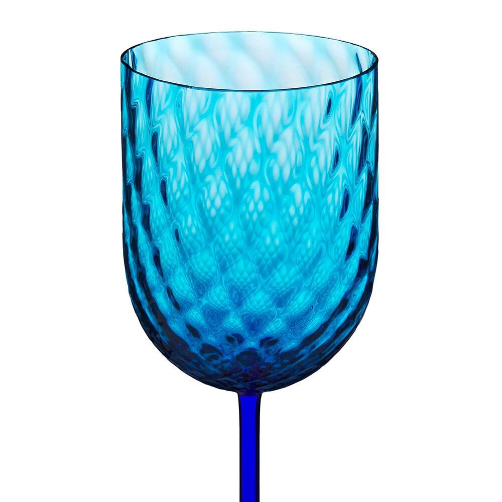 Red - Dolce and Gabbana Casa - DolceandGabbanaCasa Carretto Red Wine Glass - Bright Blue - 2