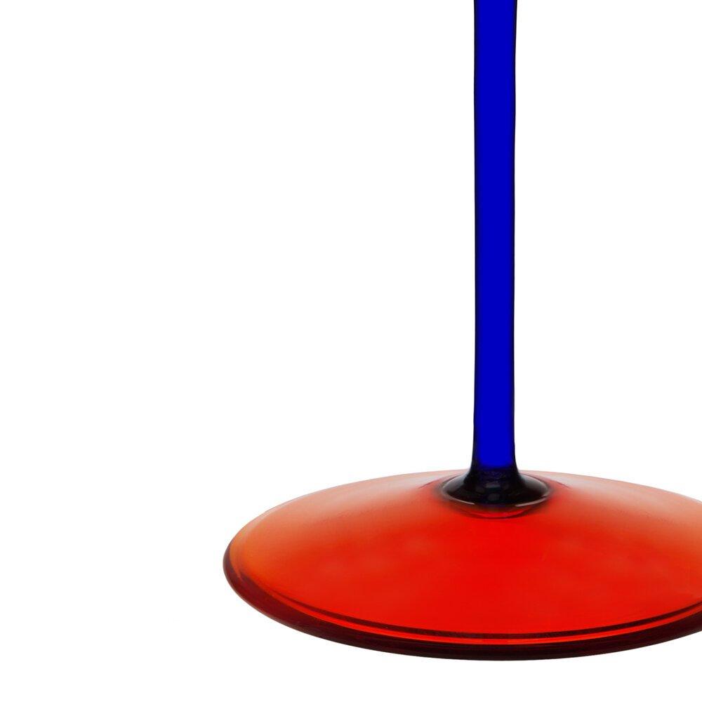 Red - Dolce and Gabbana Casa - DolceandGabbanaCasa Carretto Red Wine Glass - Bright Blue - 4