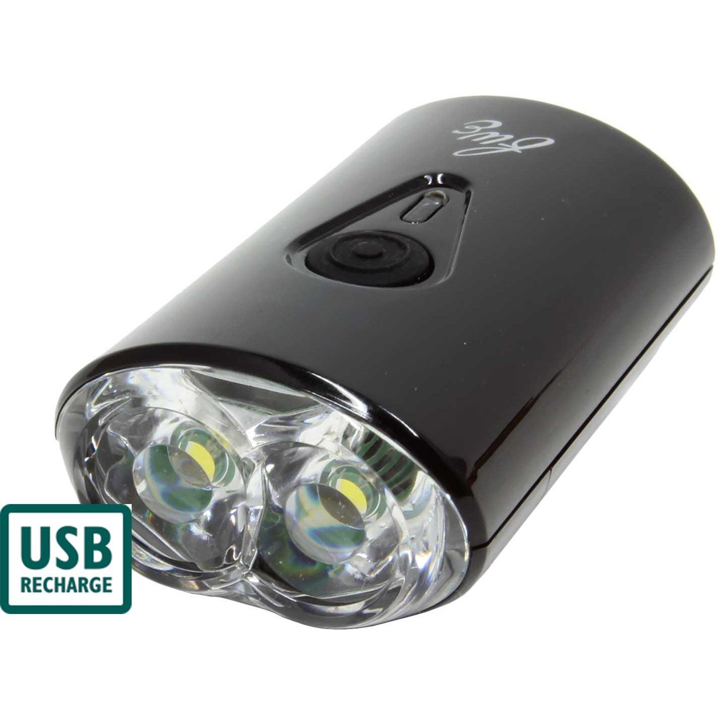 Black - FWE - Rechargeable Front Light - 80 Lumen - 8