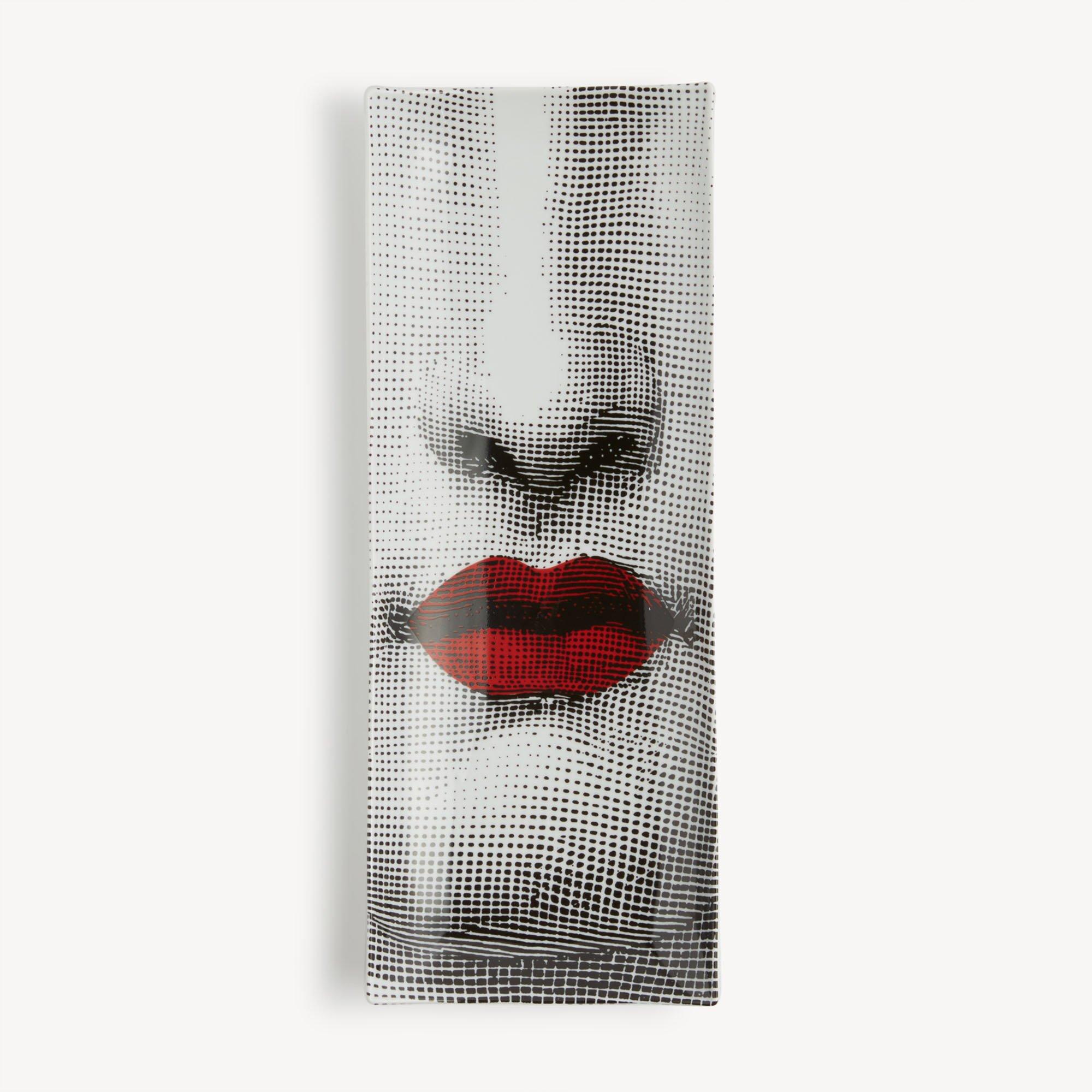 Black/white/red - Fornasetti - Tema e Variazioni Rectangular Tray No 397 - 2