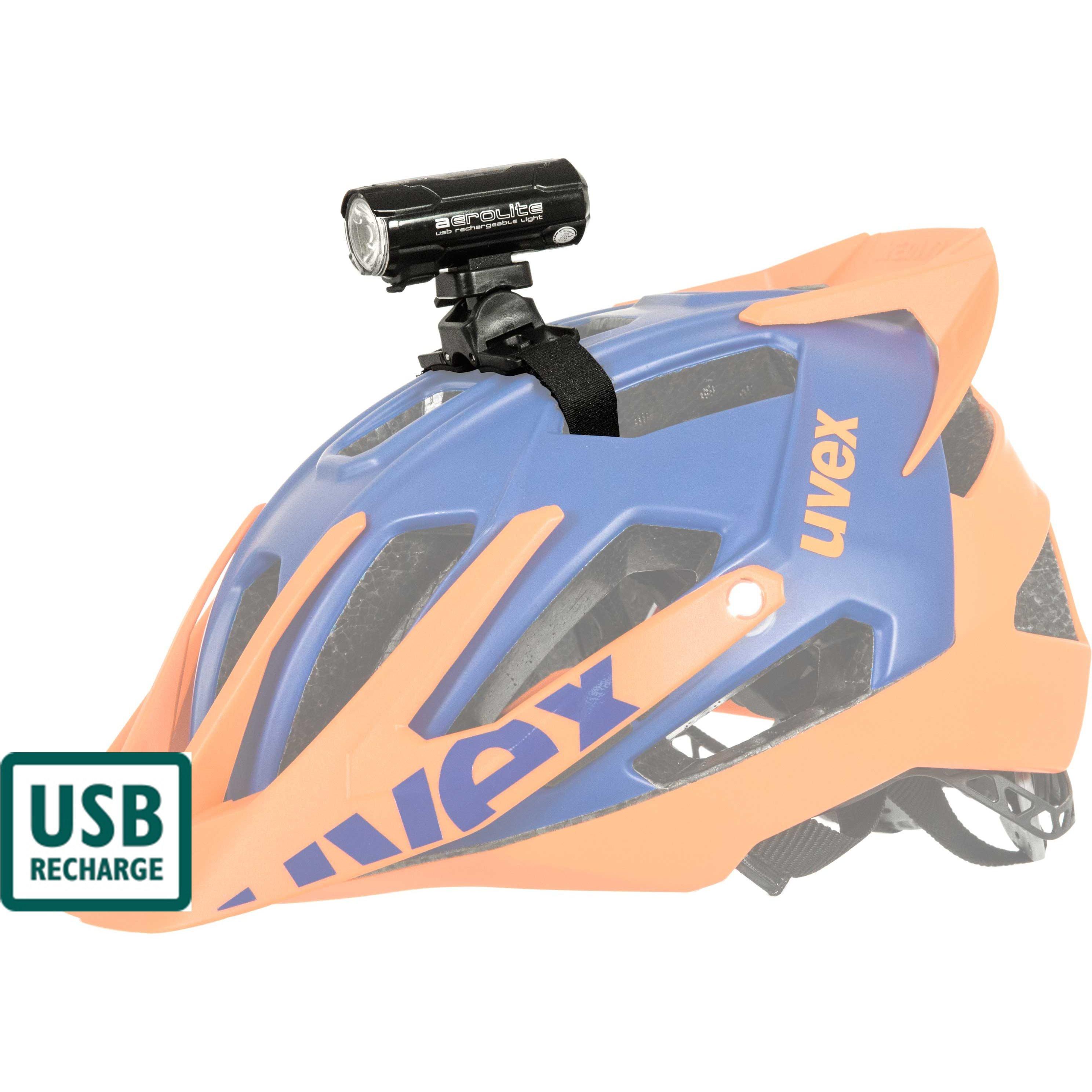 Black - Moon Sport - Moon Aerolite Helmet Light - 60/10 Lumen - 5