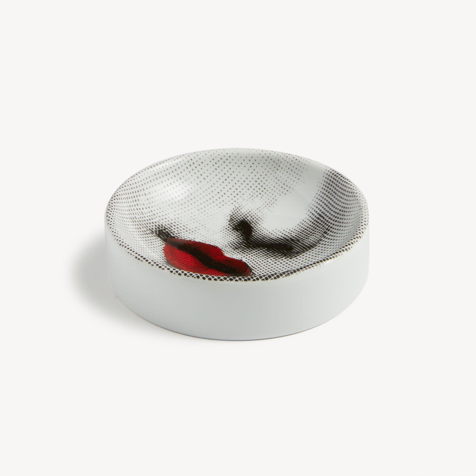 Black/white/red - Fornasetti - Tema e Variazioni Ashtray/Trinket Tray No 397 - 1