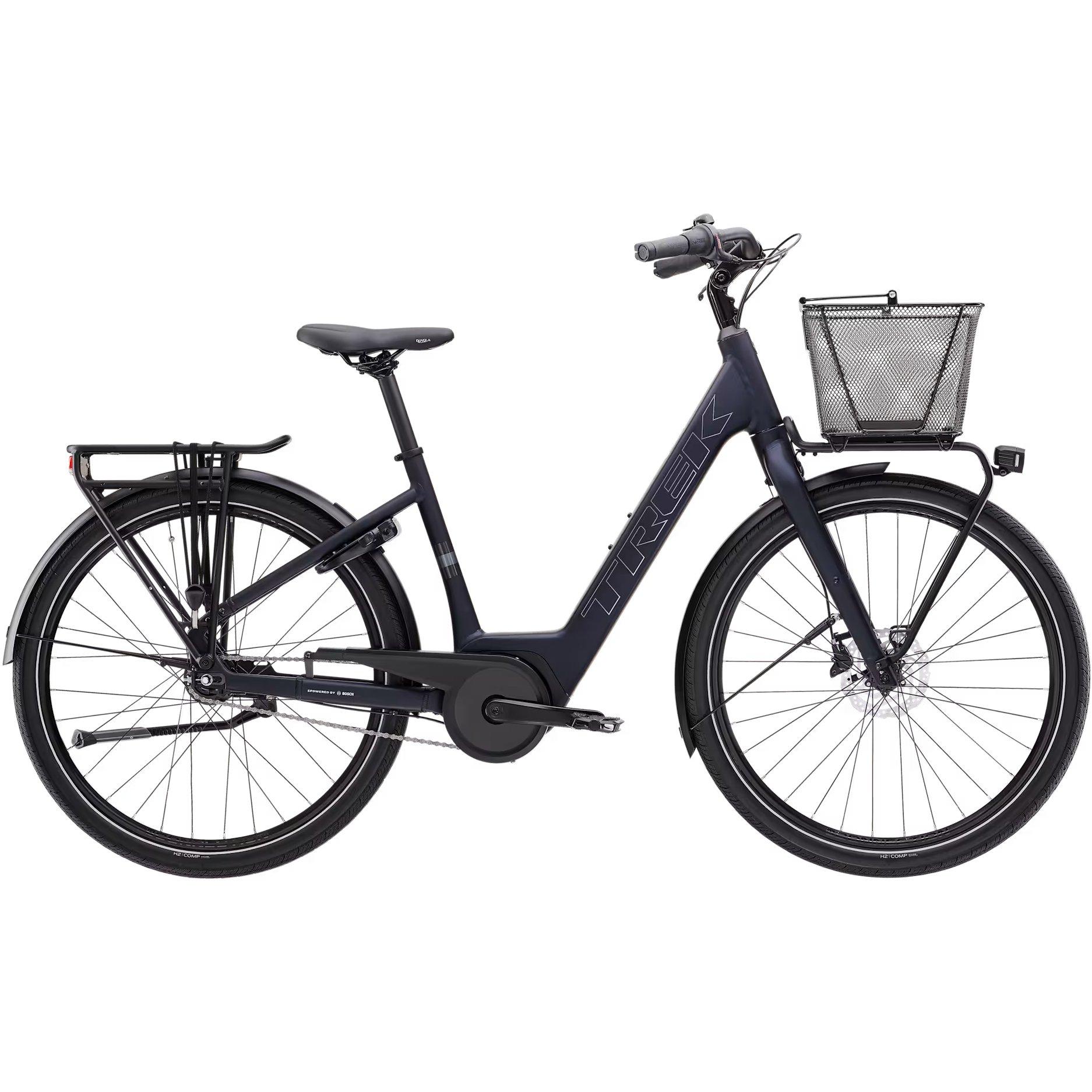 Dark Blue 25 - Trek - District+ 1 Coaster Lowstep 2026 Electric Hybrid Bike