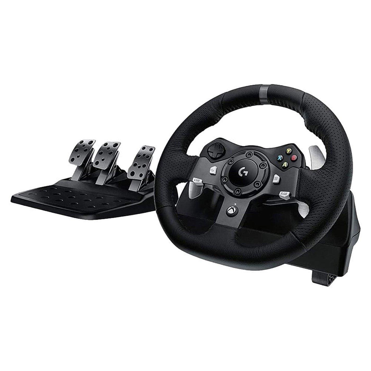 Black - Logitech - Logitech G920 Driving Force Gaming Steering Wheel - Xbox - 1