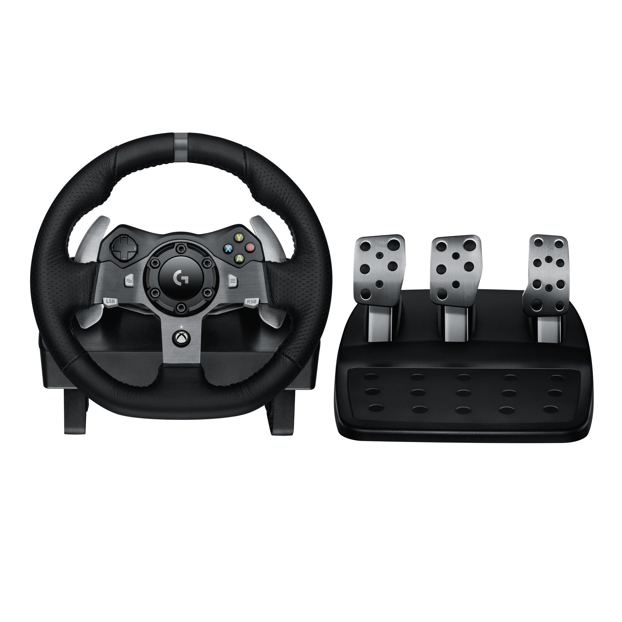 Noir - Logitech - Logitech G920 Driving Force Gaming Steering Wheel - Xbox - 2
