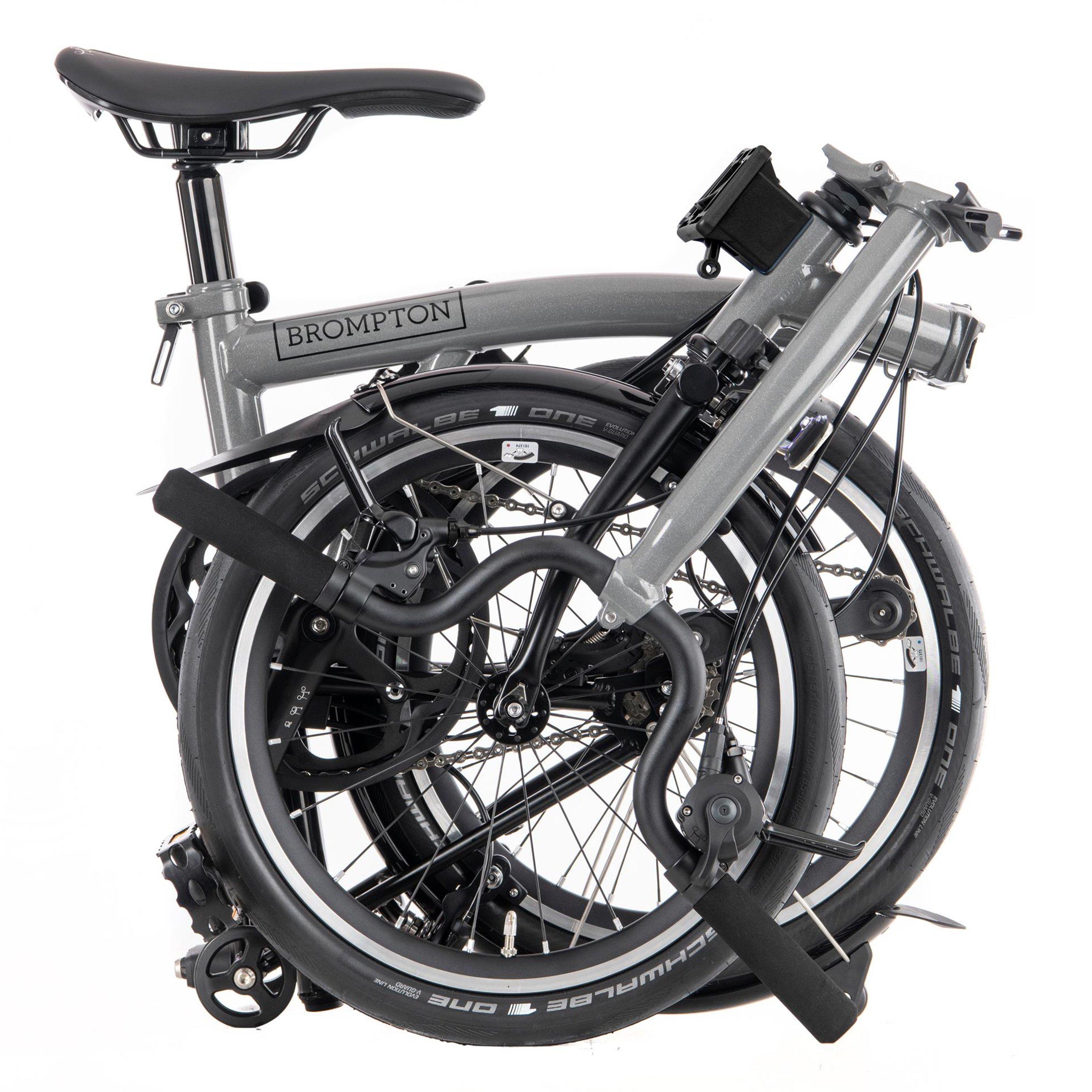 Storm Grey - Brompton - P Line Urban - Mid Handlebar - Folding Bike - 4
