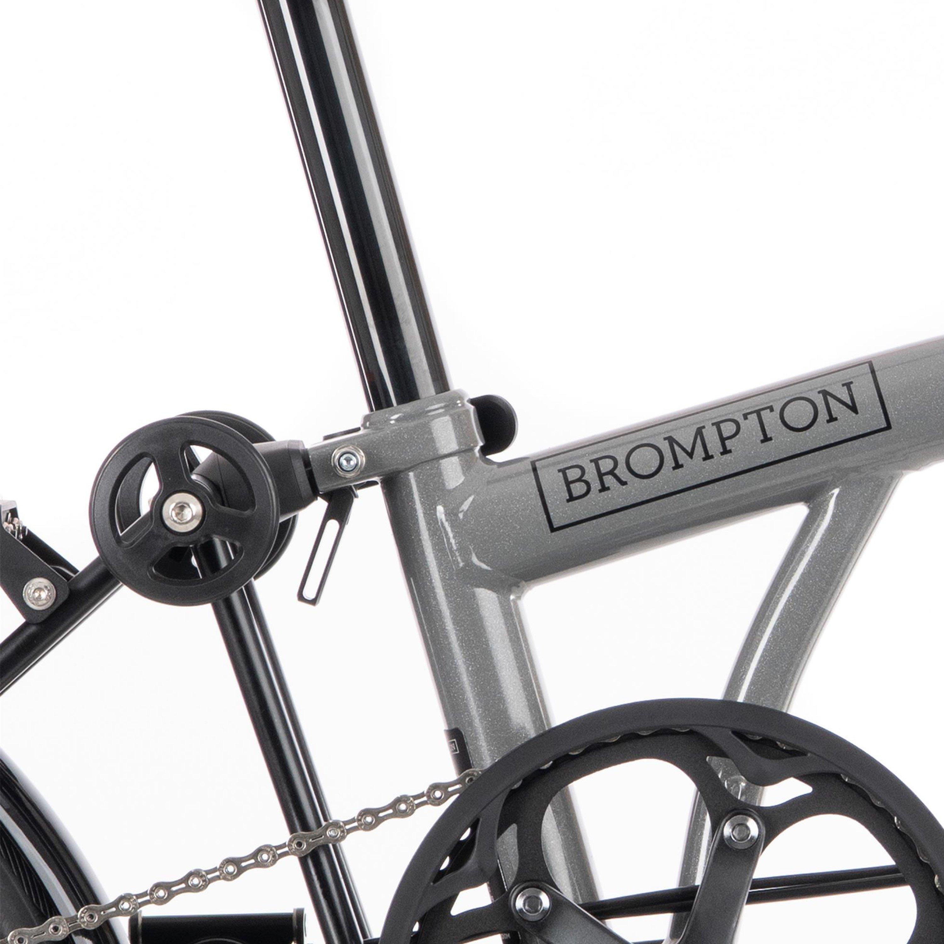 Storm Grey - Brompton - P Line Urban - Mid Handlebar - Folding Bike - 6