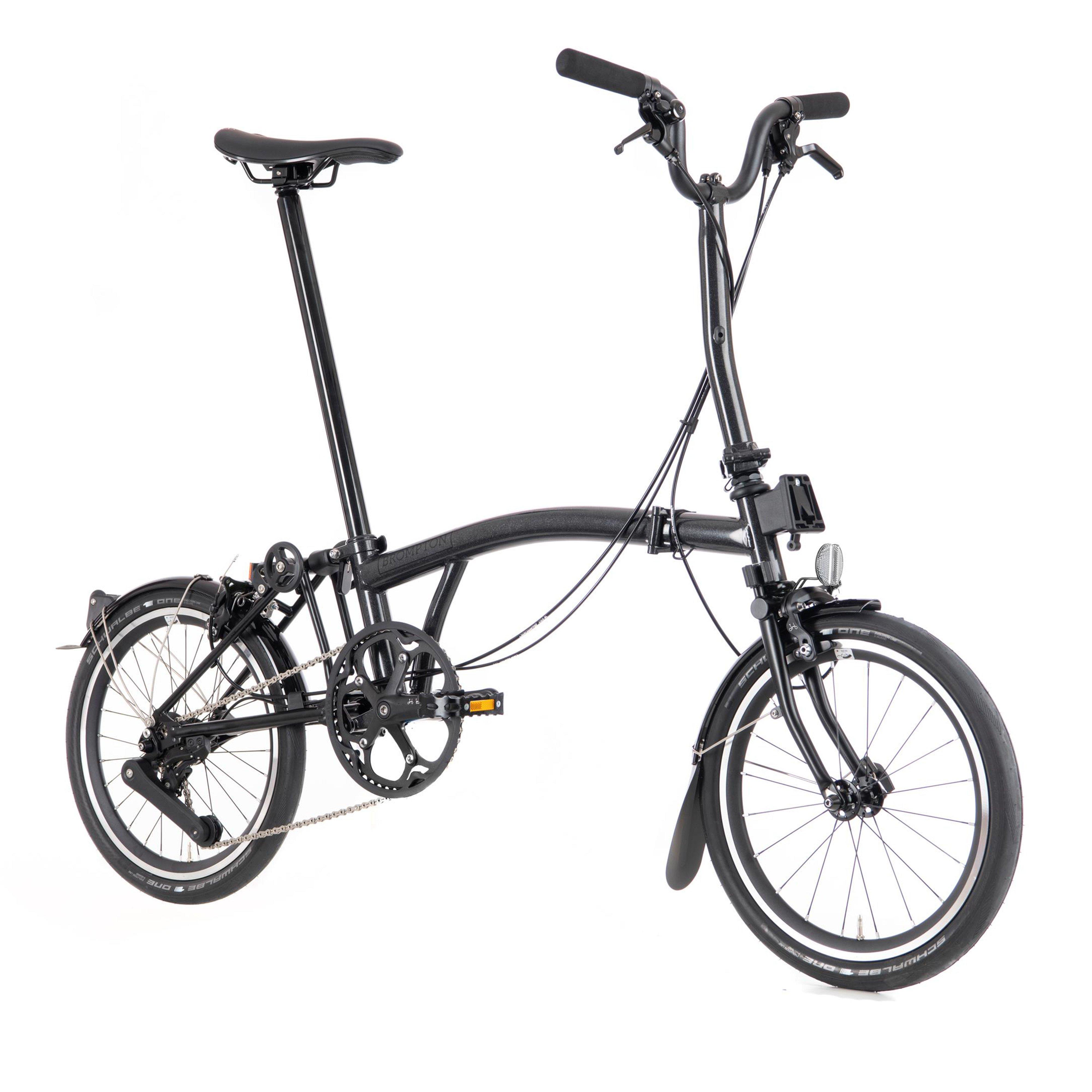 Midnight Black - Brompton - P Line Urban - Mid Handlebar - Folding Bike - 2