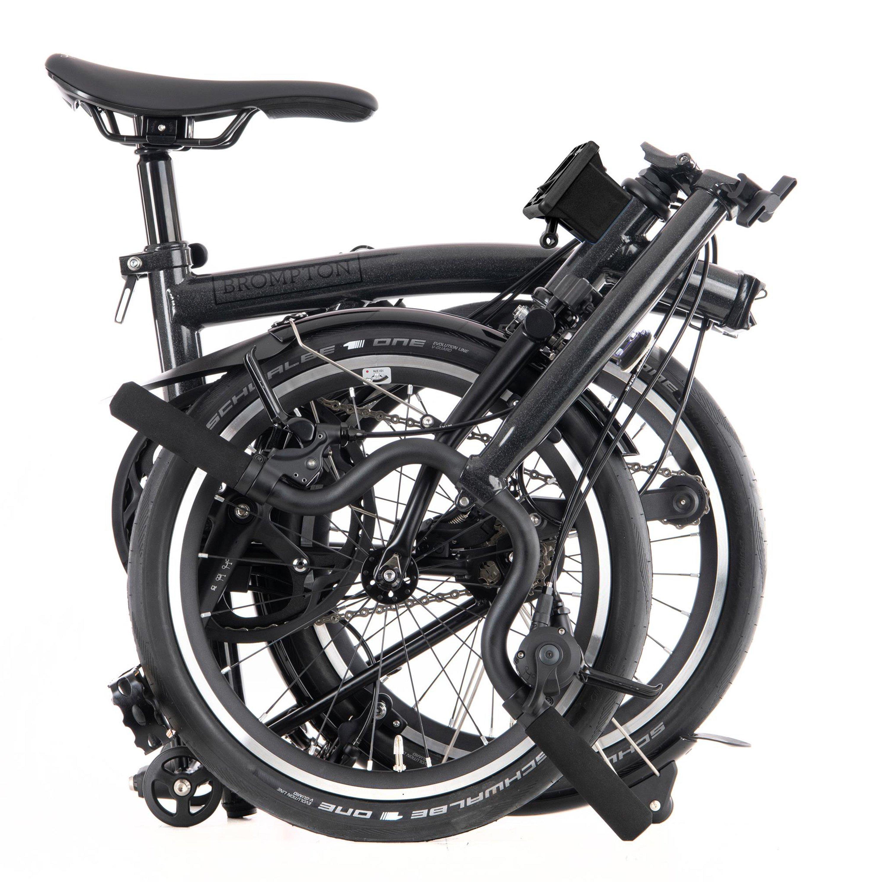 Midnight Black - Brompton - P Line Urban - Mid Handlebar - Folding Bike - 4
