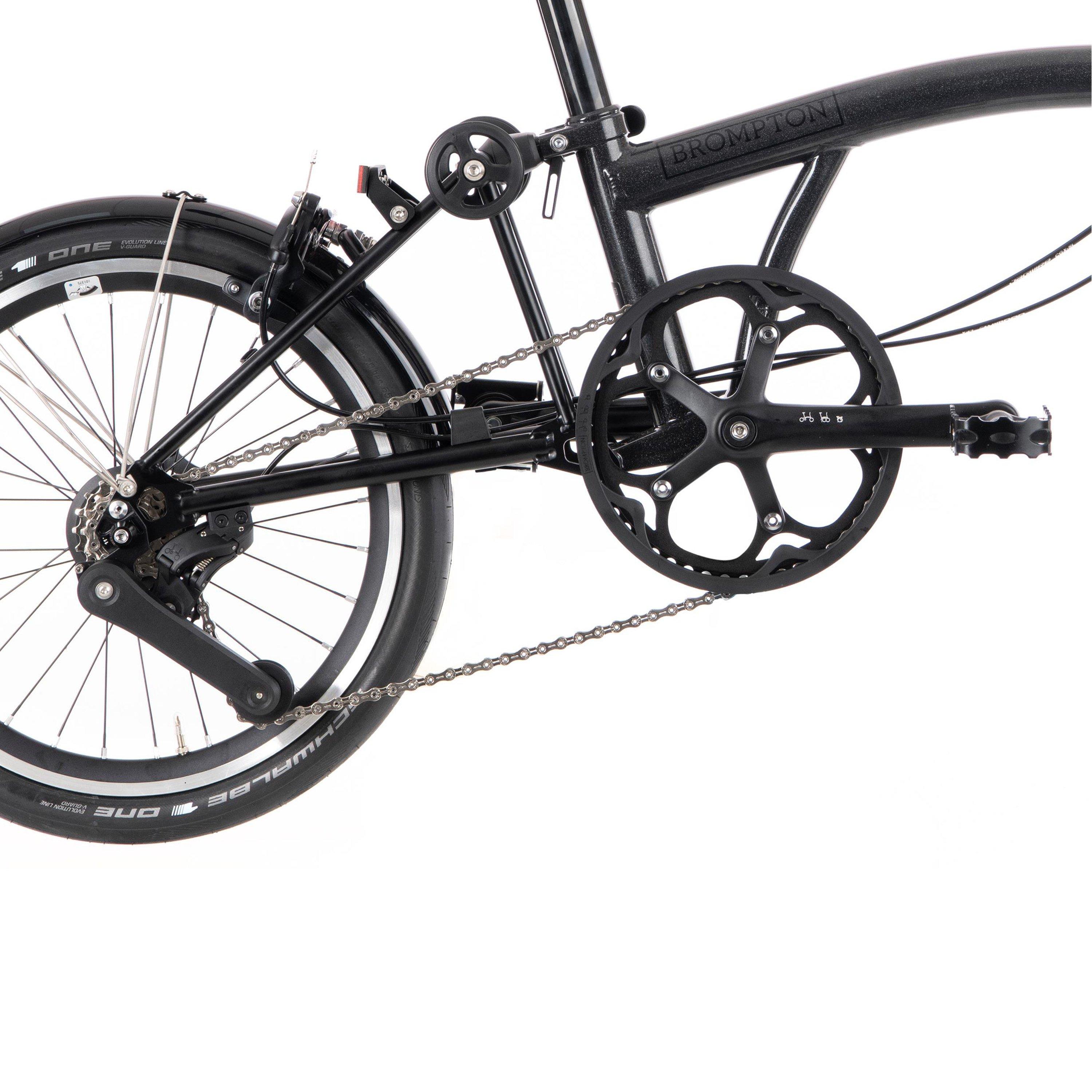 Midnight Black - Brompton - P Line Urban - Mid Handlebar - Folding Bike - 5