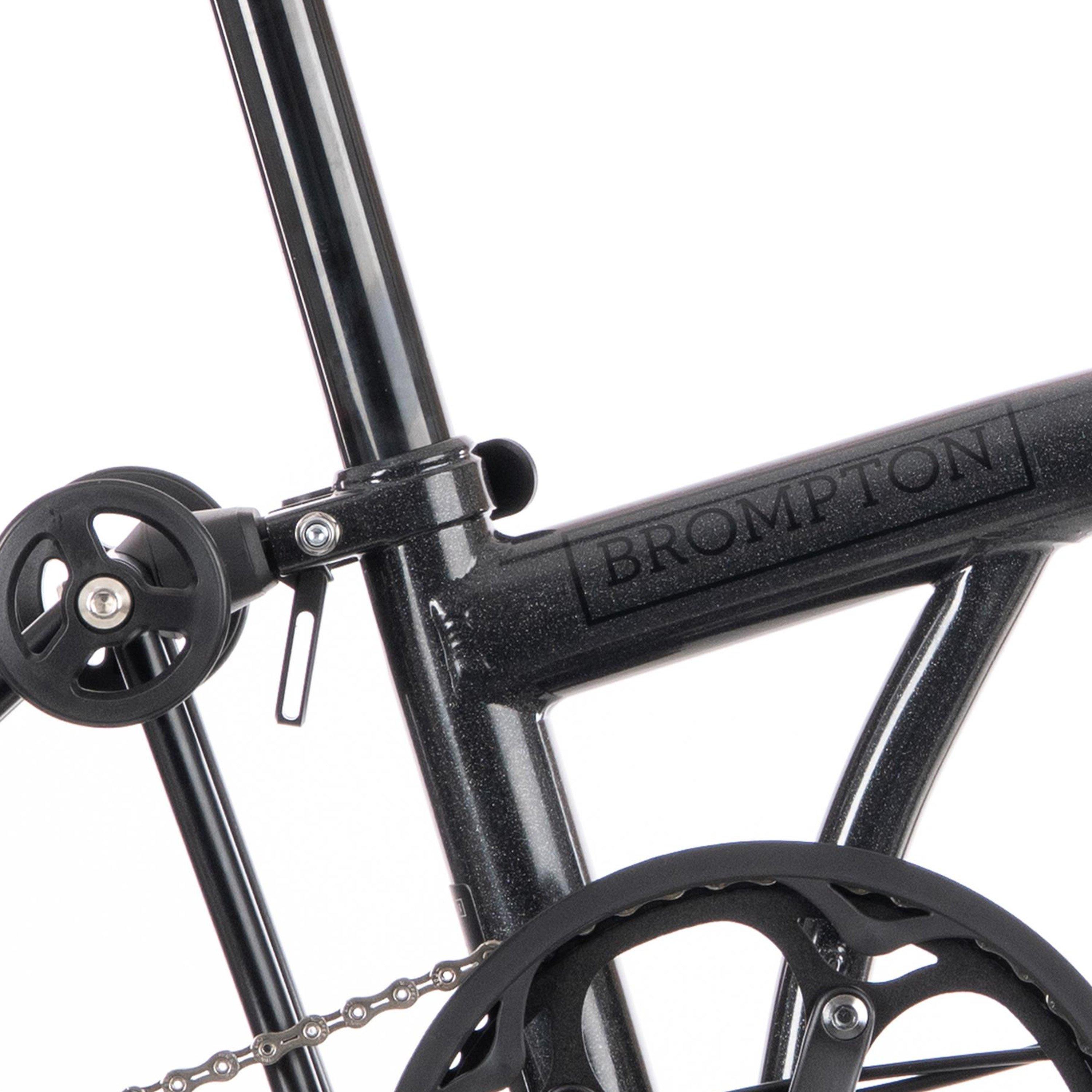 Midnight Black - Brompton - P Line Urban - Mid Handlebar - Folding Bike - 7