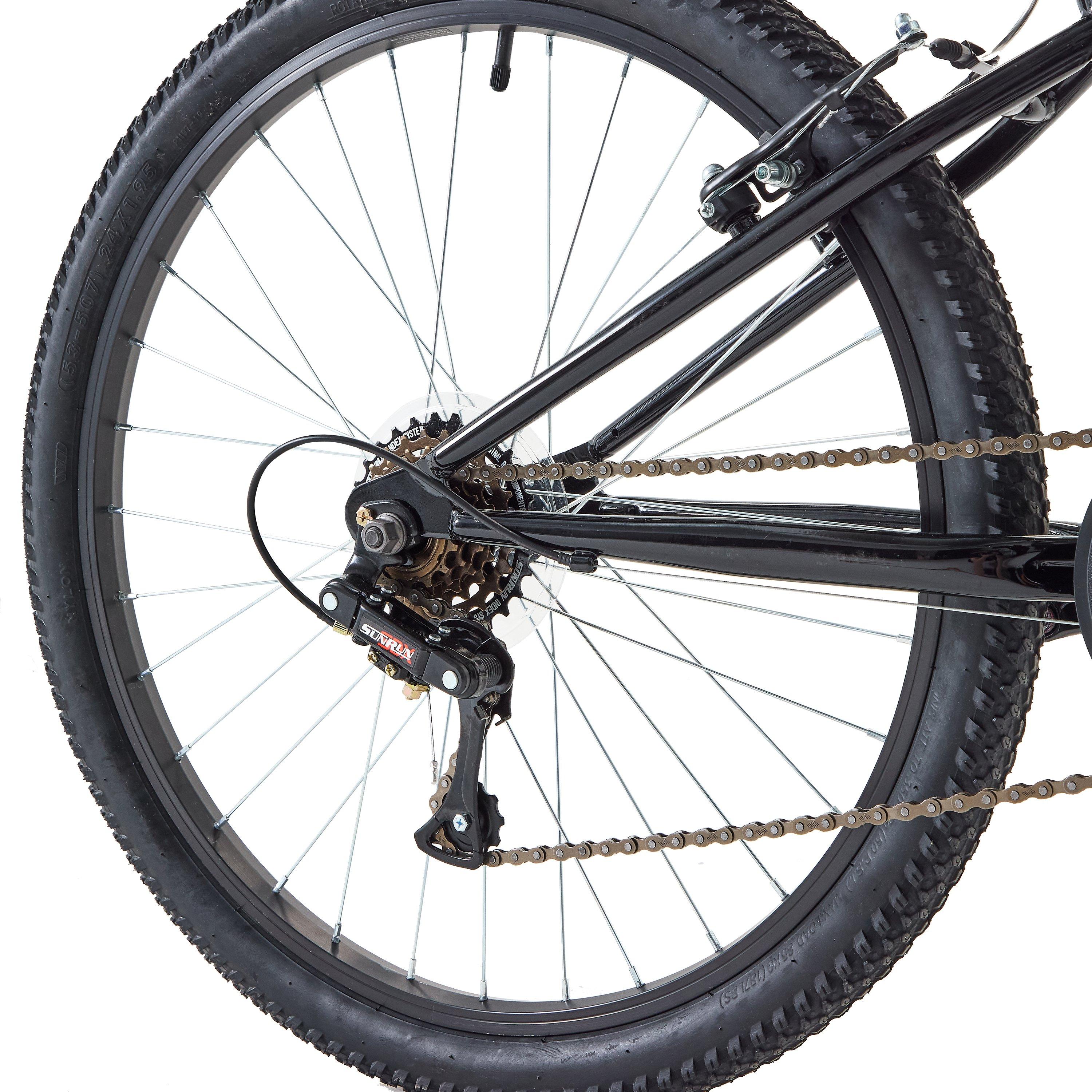 Black - Universal - Junior Bike - 24 Inch Wheel - 7