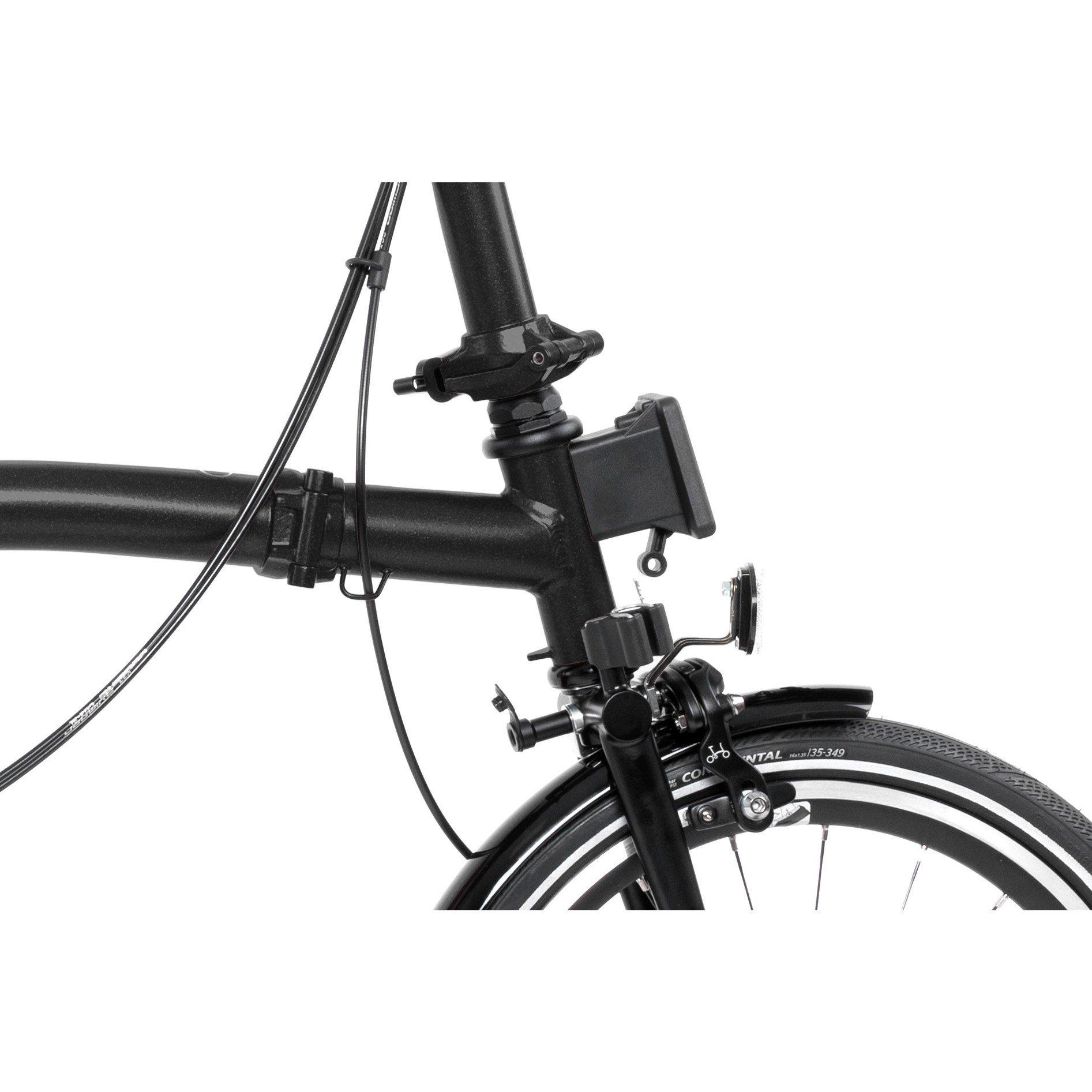 Midnight Black - Brompton - P Line 12-speed - Mid Handlebar - Folding Bike - 6