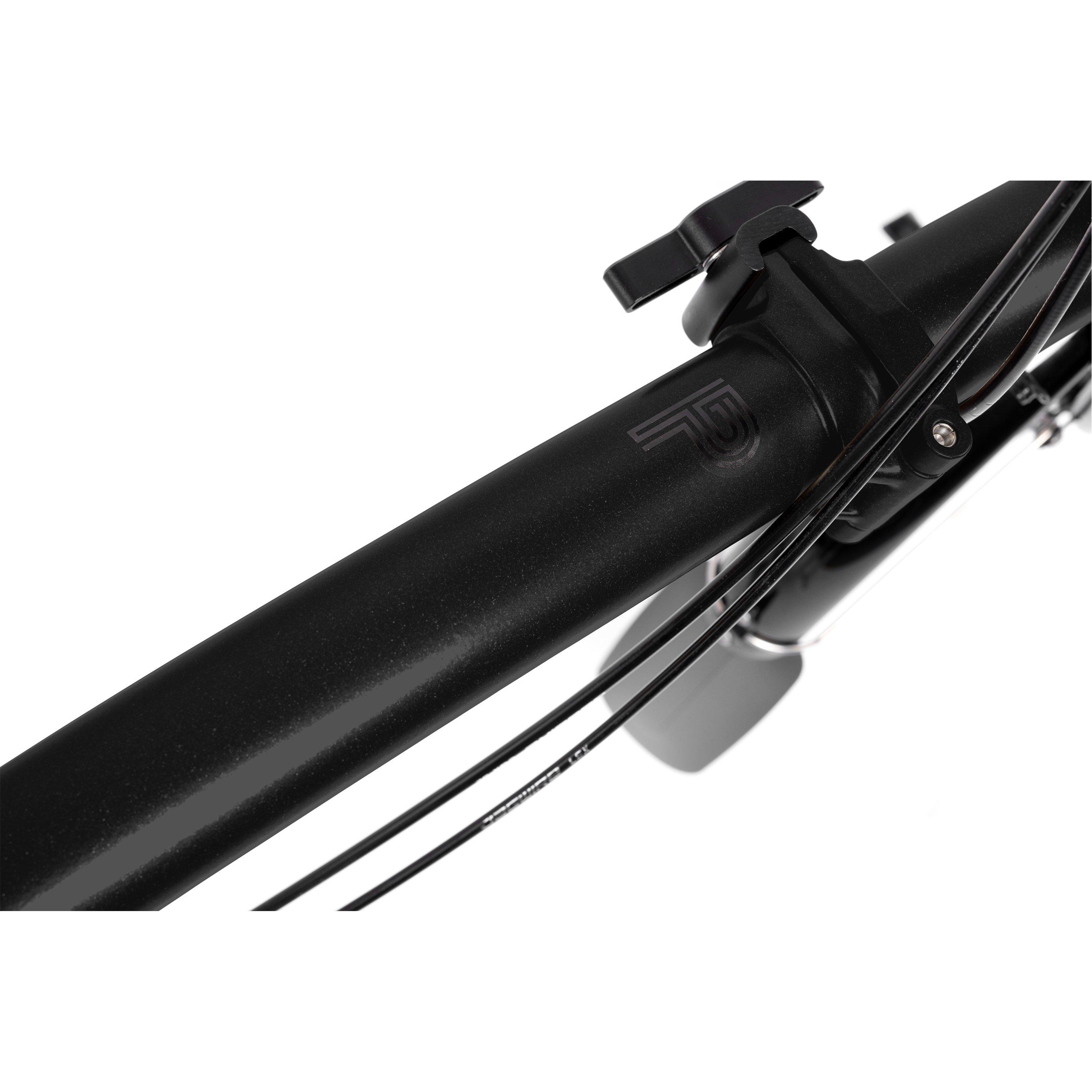 Midnight Black - Brompton - P Line 12-speed - Mid Handlebar - Folding Bike - 8