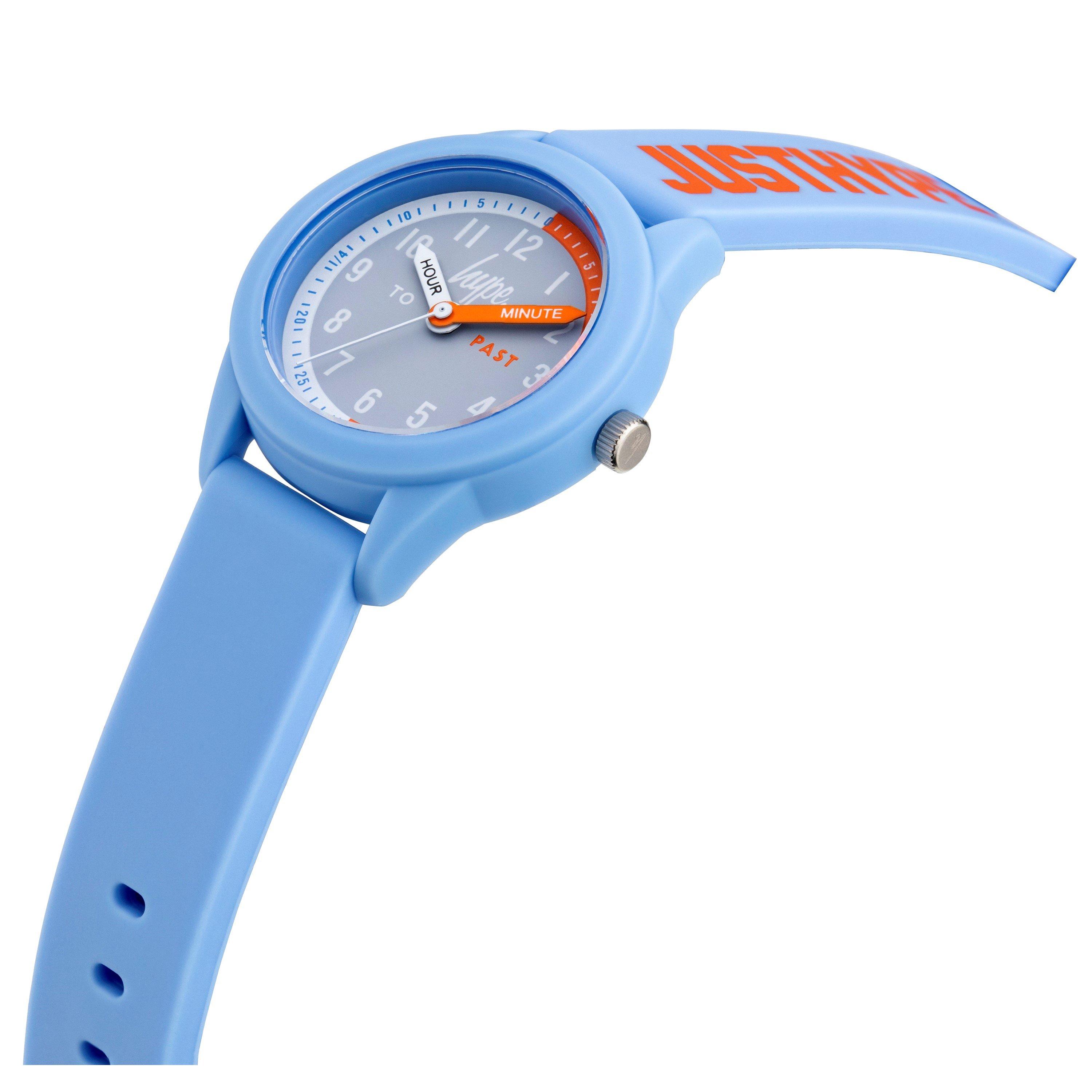 Light Blue - Hype - Logo Print Silicone Quartz Watch - 2