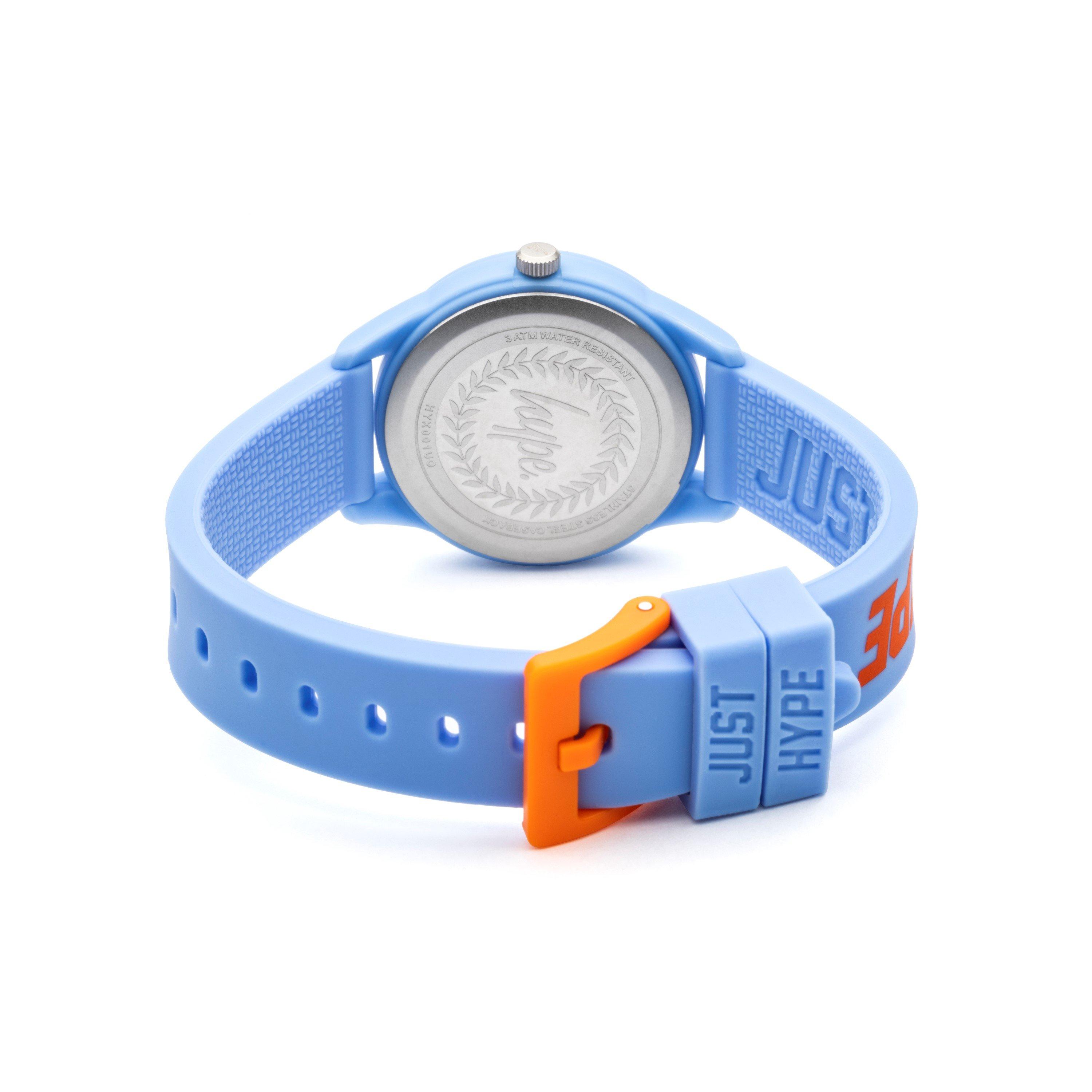 Light Blue - Hype - Logo Print Silicone Quartz Watch - 3