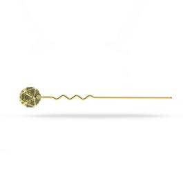 Swarovski Hair pin, Green, Gold tone plated