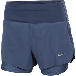 Nike Nike Dri-Fit Swift Women'S Mid-Rise 3 2-In-1 Running Shorts With Pockets