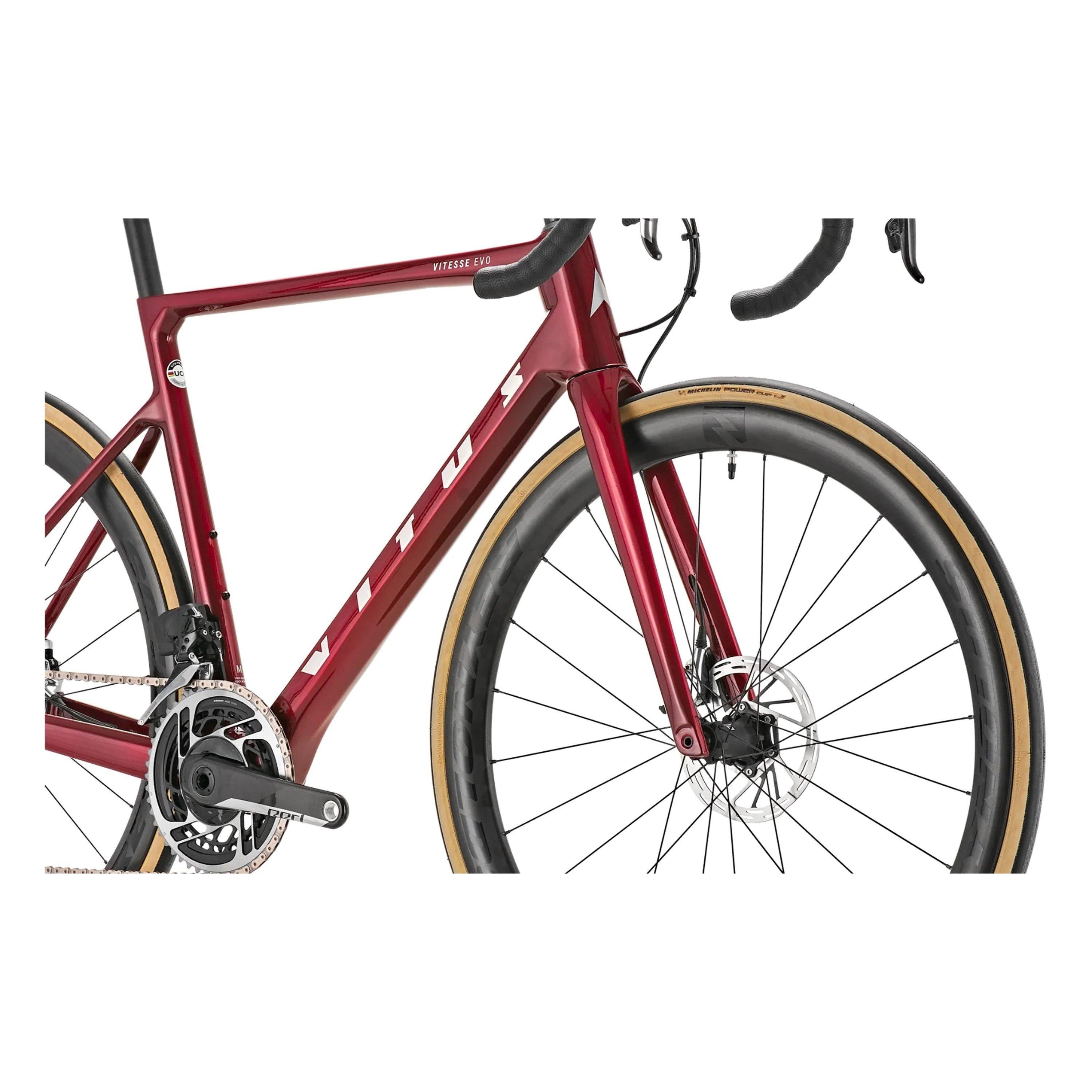 Red - Vitus - Vitesse EVO Carbon Hydraulic Disc 2024 Road Bike - 7