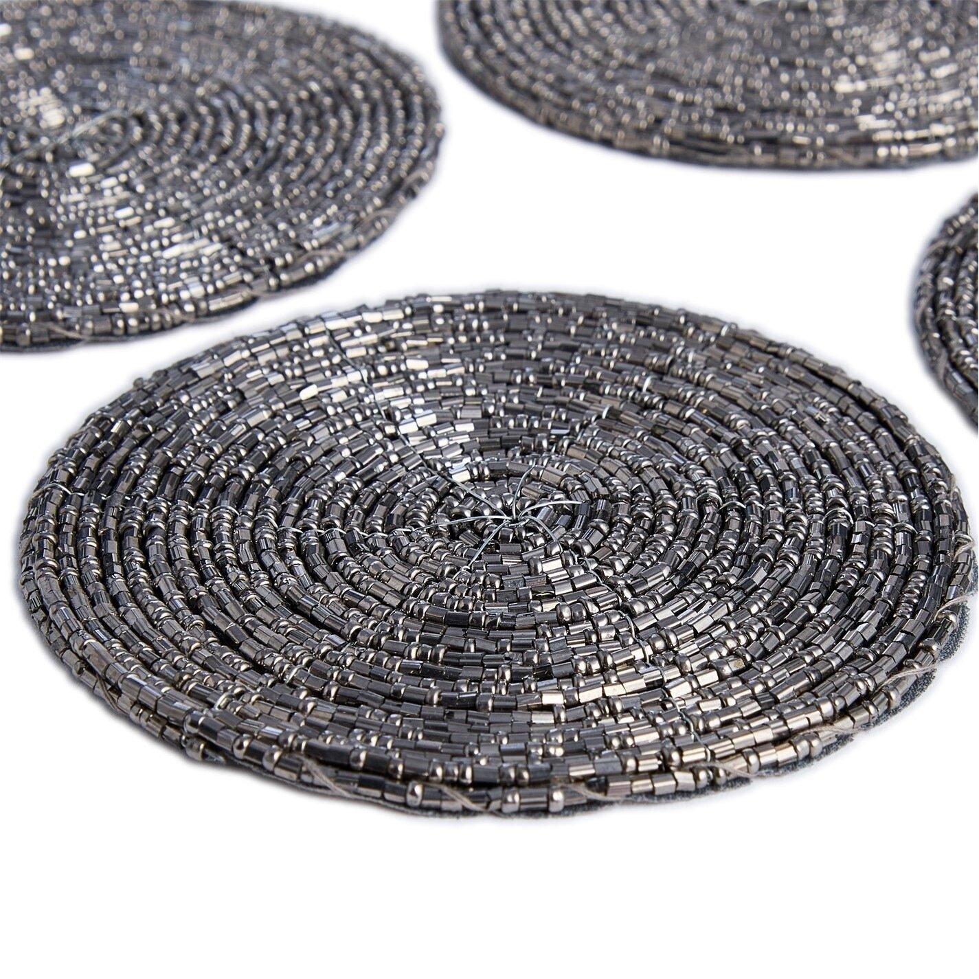 Noir/Argent - Biba - Beaded Coasters Set of 4 - 2