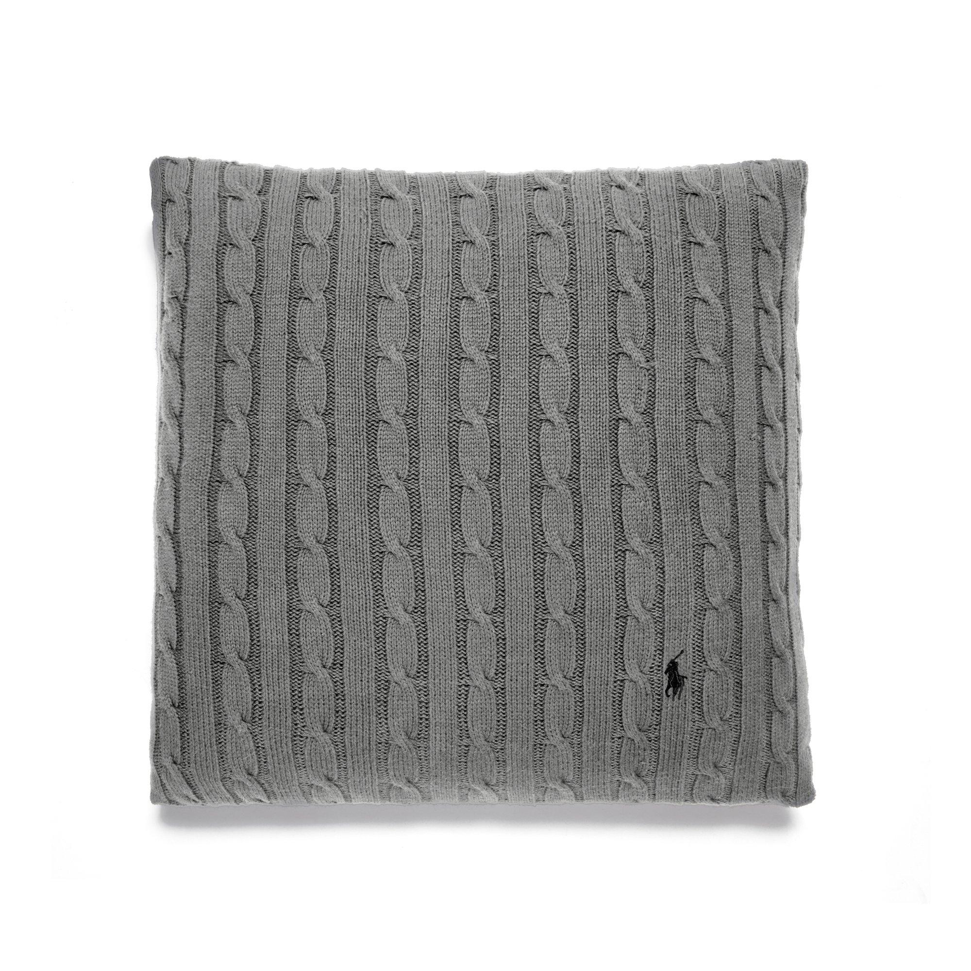 Ralph Lauren Home  Rl Cable Knit Cushion - Charcoal - 45x45cm