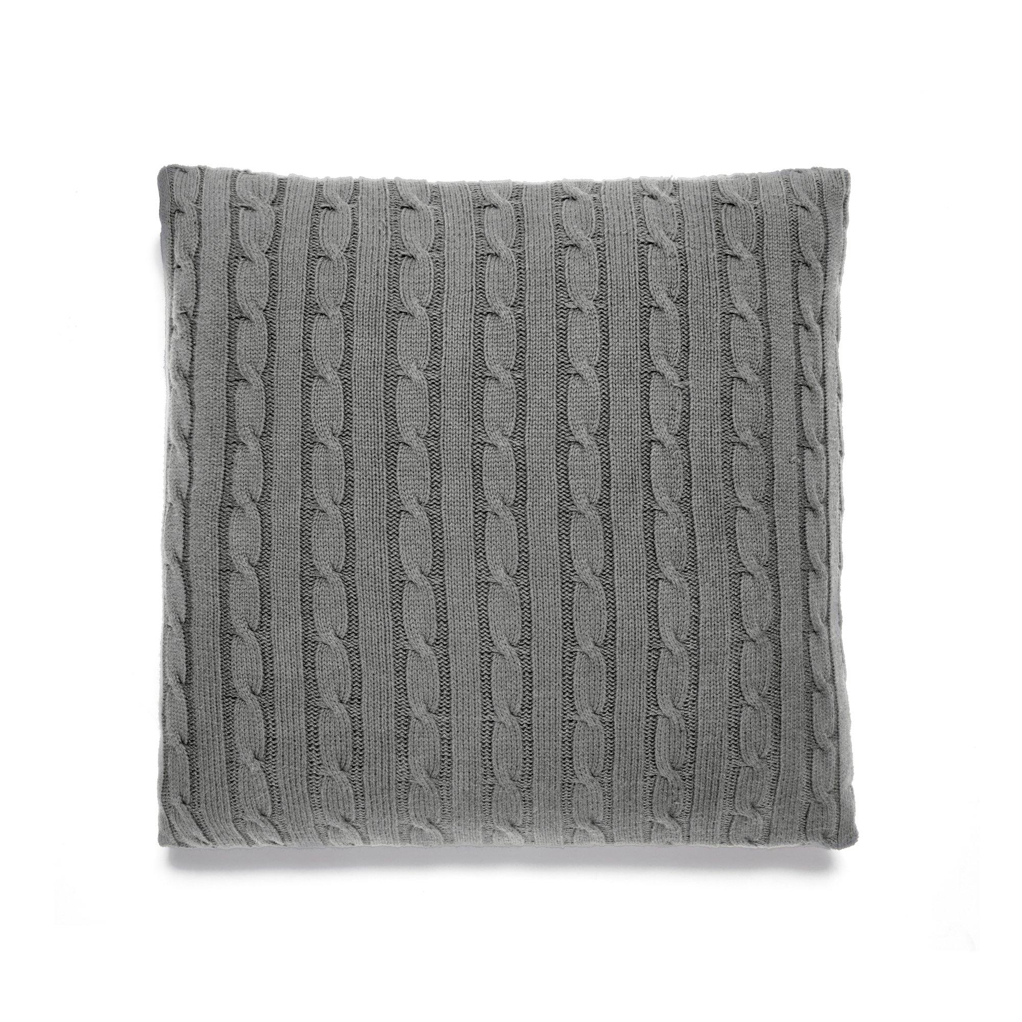Charcoal - Ralph Lauren Home - Cable Knit Cushion - 2