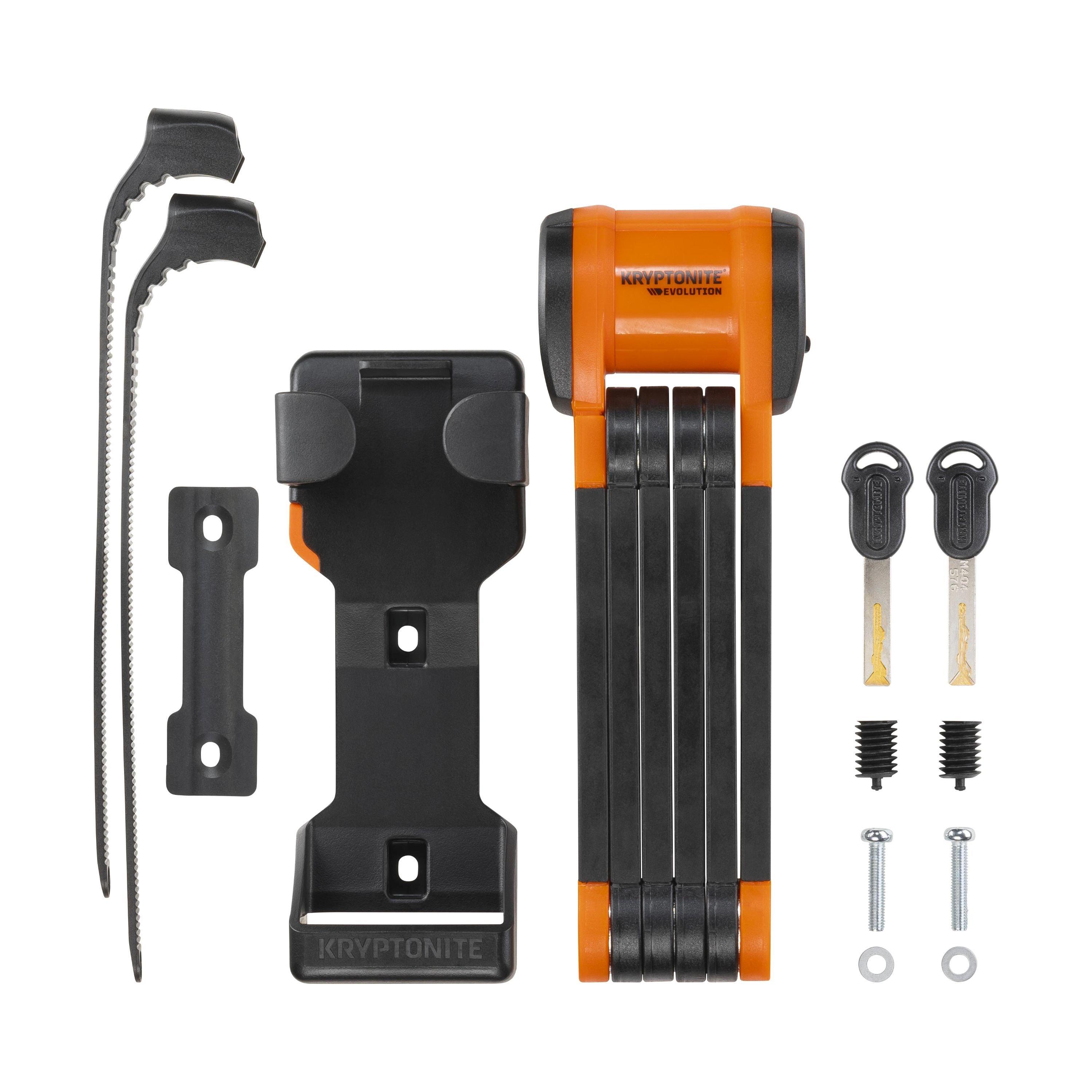 Black / Orange - Kryptonite - Evolution 790 Folding Lock 90cm Sold Secure Gold - 3